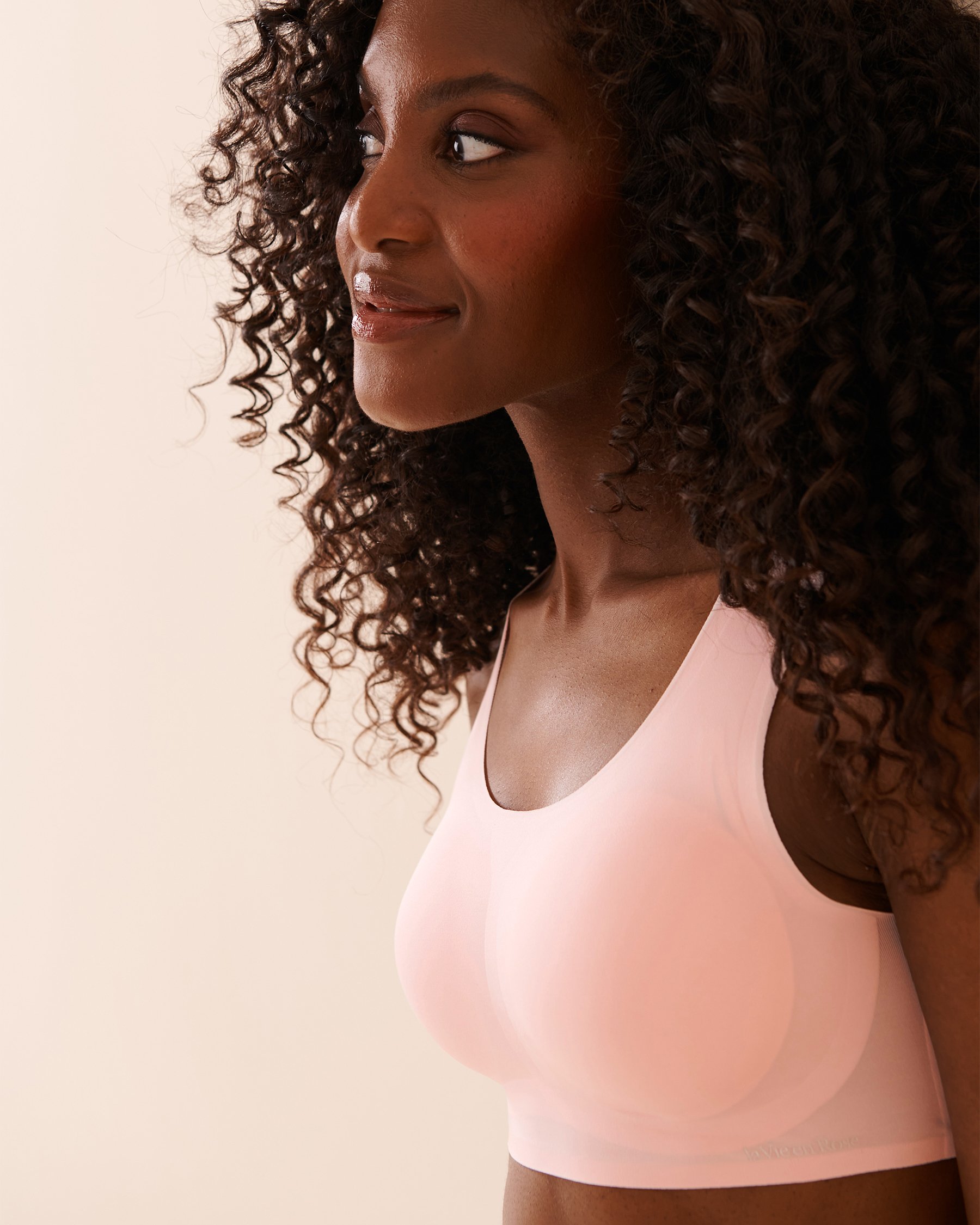 LA VIE EN ROSE Lightly Lined Full Coverage Lounge Tank Bra Pink 534-113-0-00 - View3