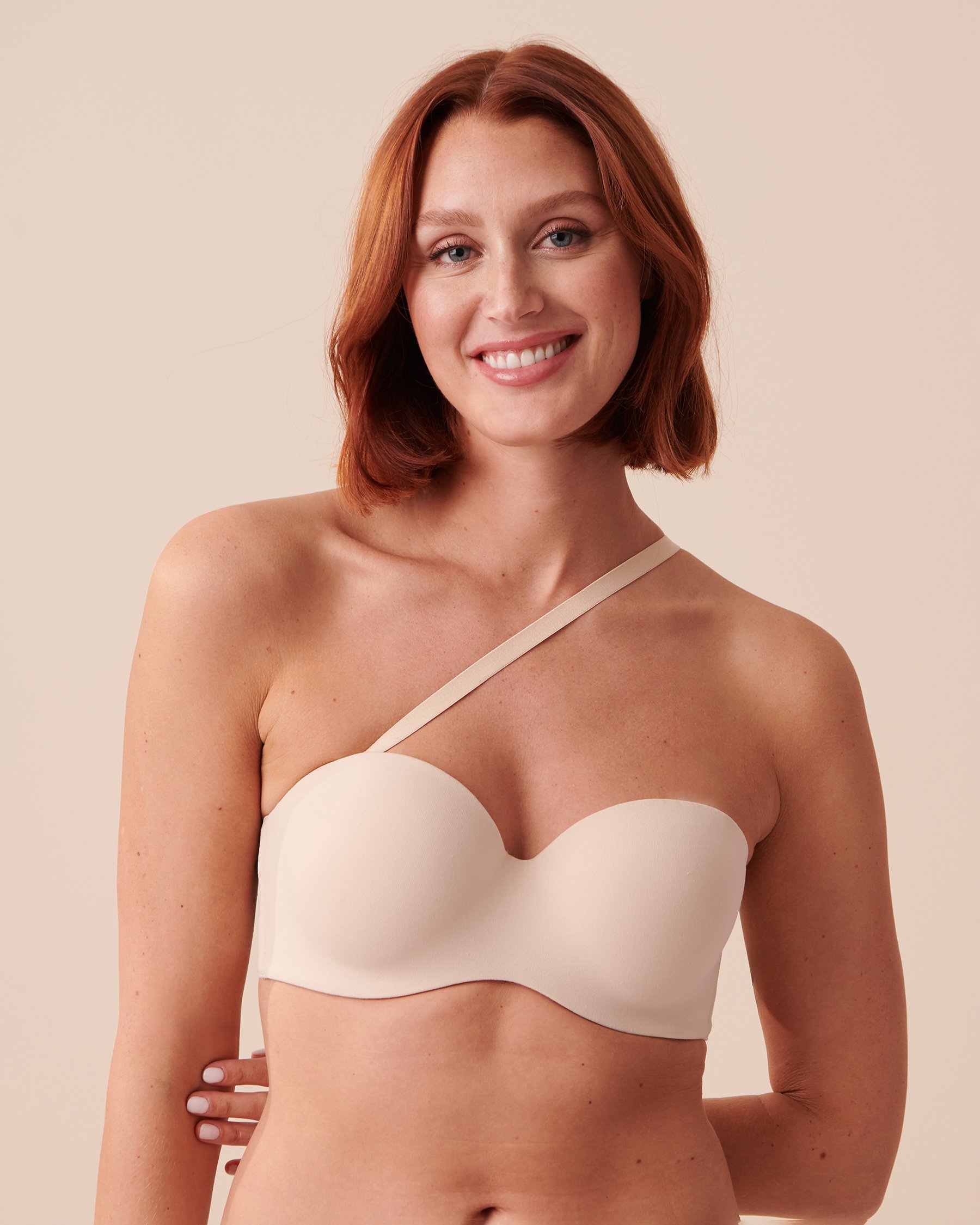 LA VIE EN ROSE Lightly Lined Memory Foam Strapless Bra Champagne 618-112-0-00 - View5