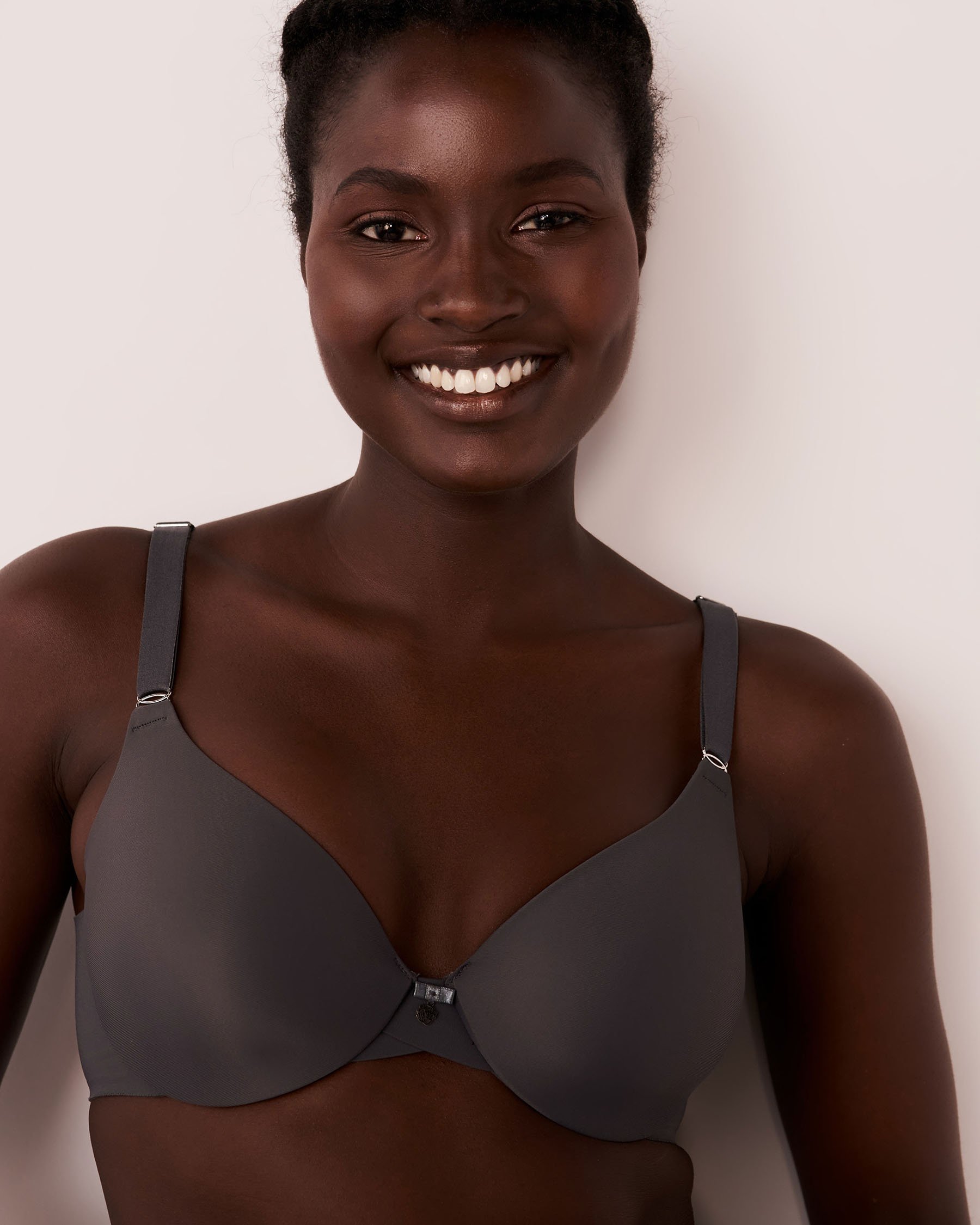 LA VIE EN ROSE Soutien-gorge doublure légère dos lisse Gris foncé 169-113-1-00 - View1