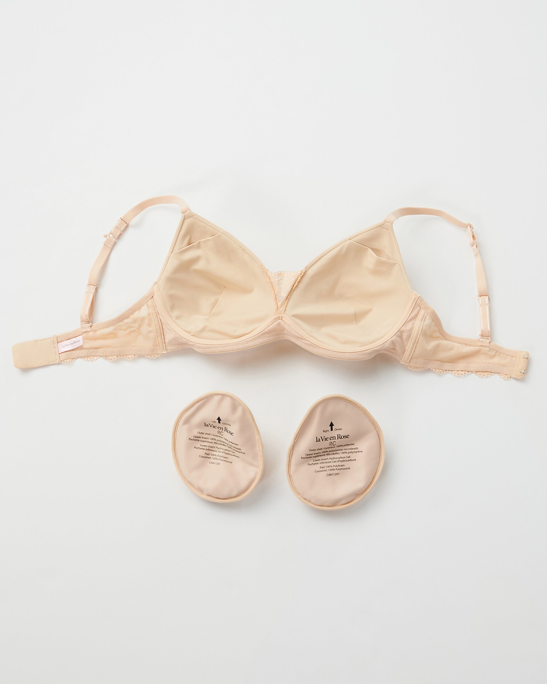 LA VIE EN ROSE Lightly Lined Wireless Mastectomy Bra Champagne 389-110-4-00 - View5