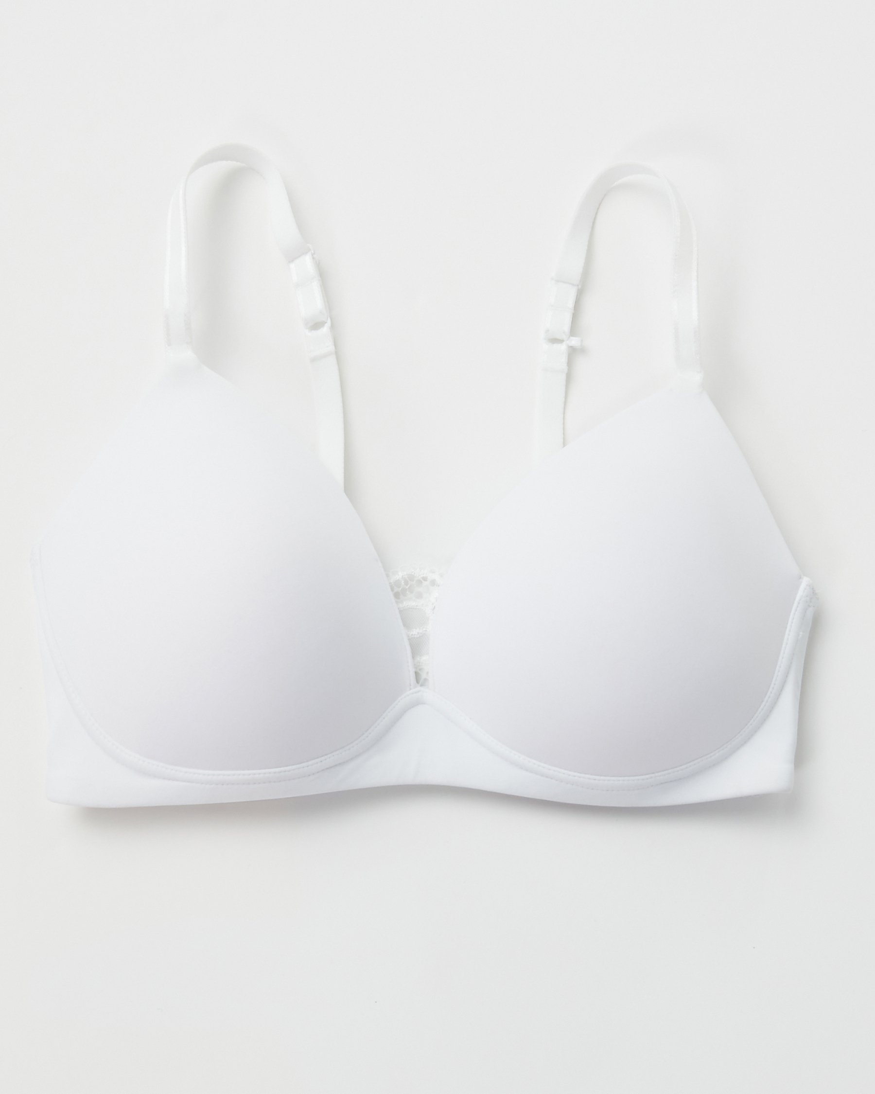 LA VIE EN ROSE Lightly Lined Wireless Mastectomy Bra White 389-110-4-00 - View2