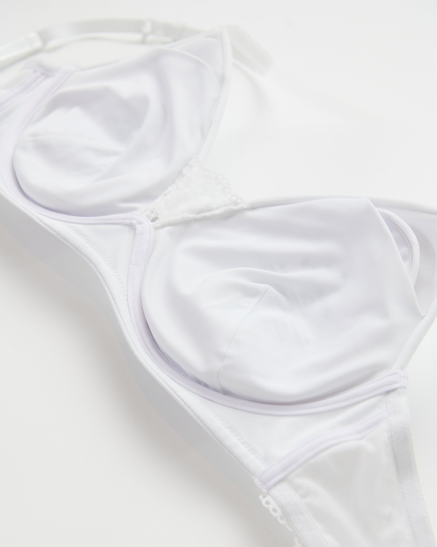 LA VIE EN ROSE Lightly Lined Wireless Mastectomy Bra White 389-110-4-00 - View3