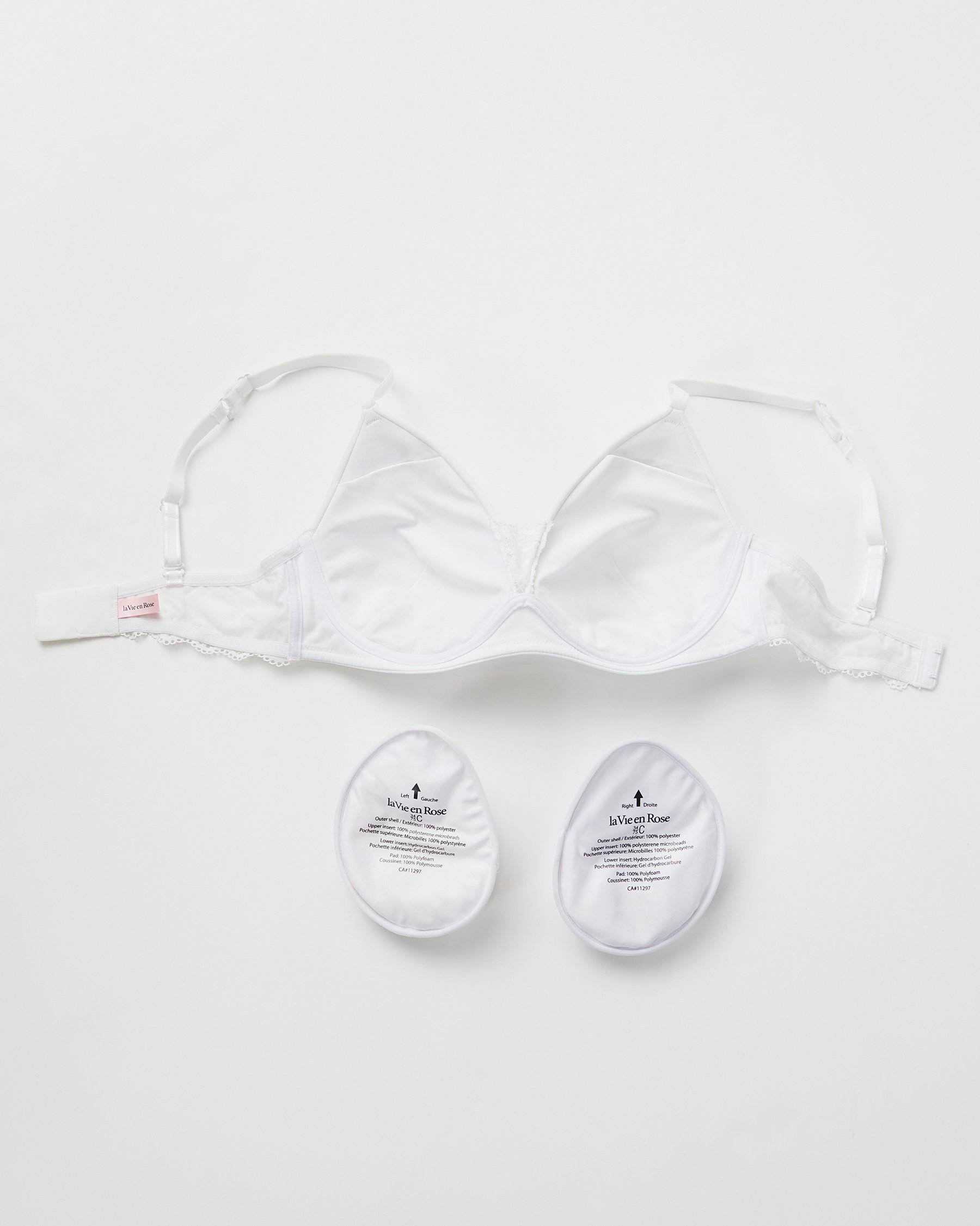 LA VIE EN ROSE Lightly Lined Wireless Mastectomy Bra White 389-110-4-00 - View6