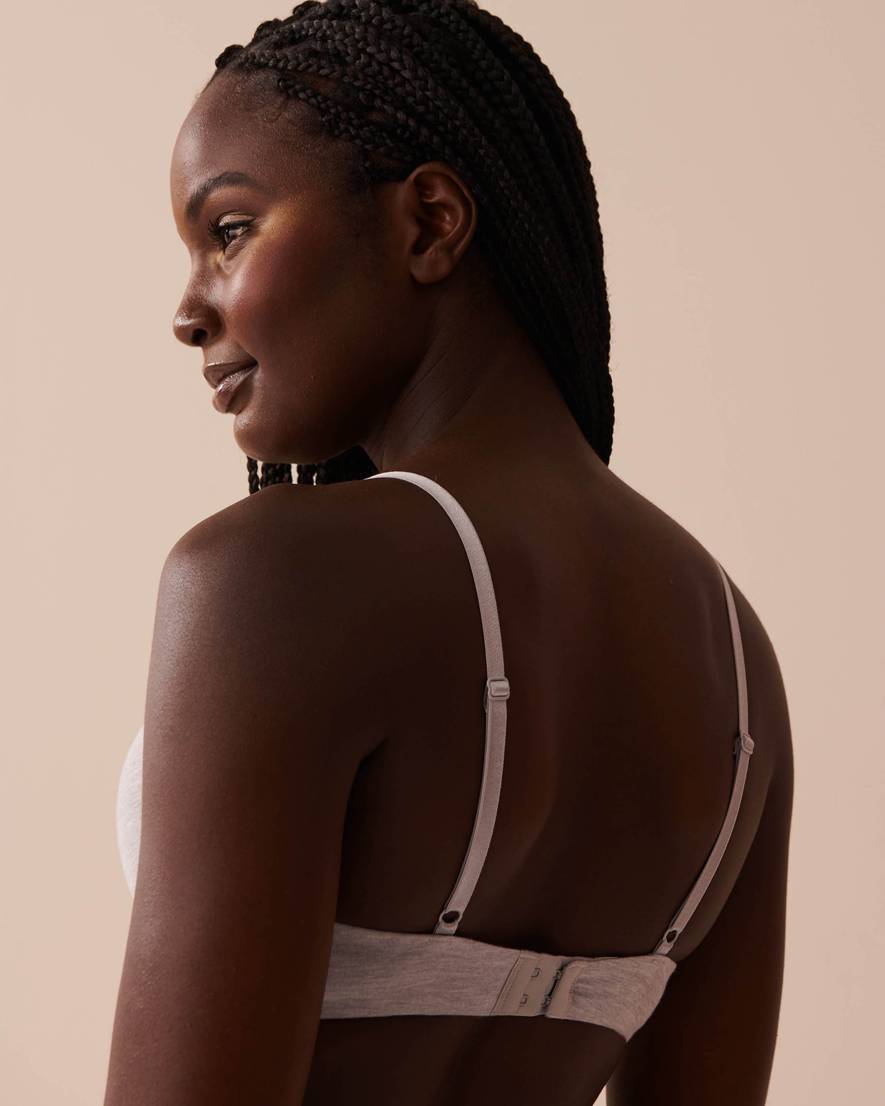 LA VIE EN ROSE Push-up Demi Modal Bra Grey 10300165 - View2