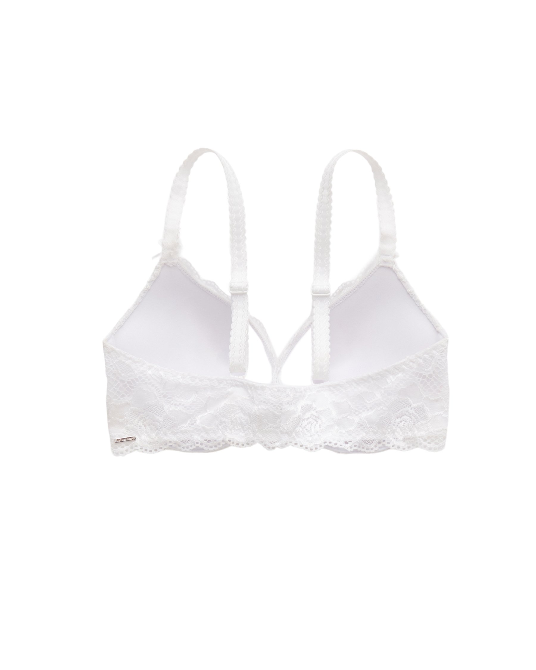 LA VIE EN ROSE Push-up Front Closure Demi Bra White Lace 596-115-1-00 - View7