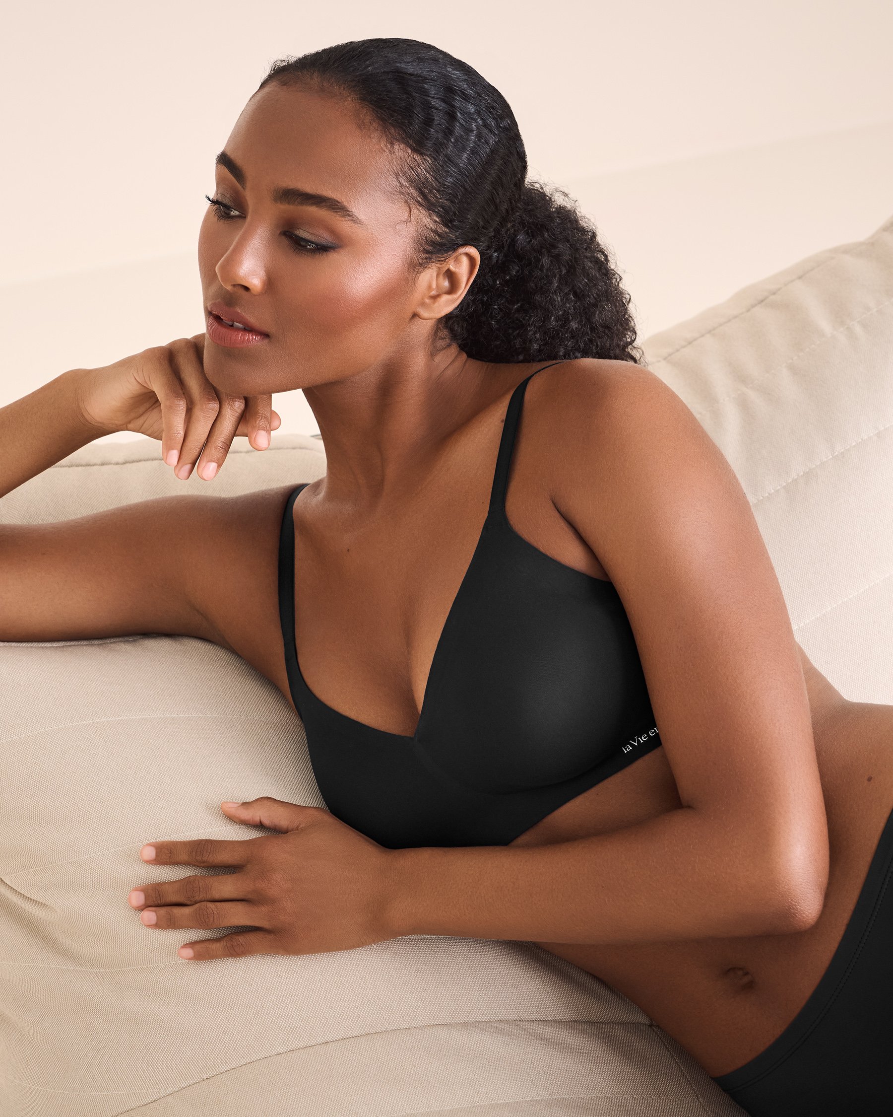 LA VIE EN ROSE Bralette lounge push-up Noir 569-113-0-00 - View2