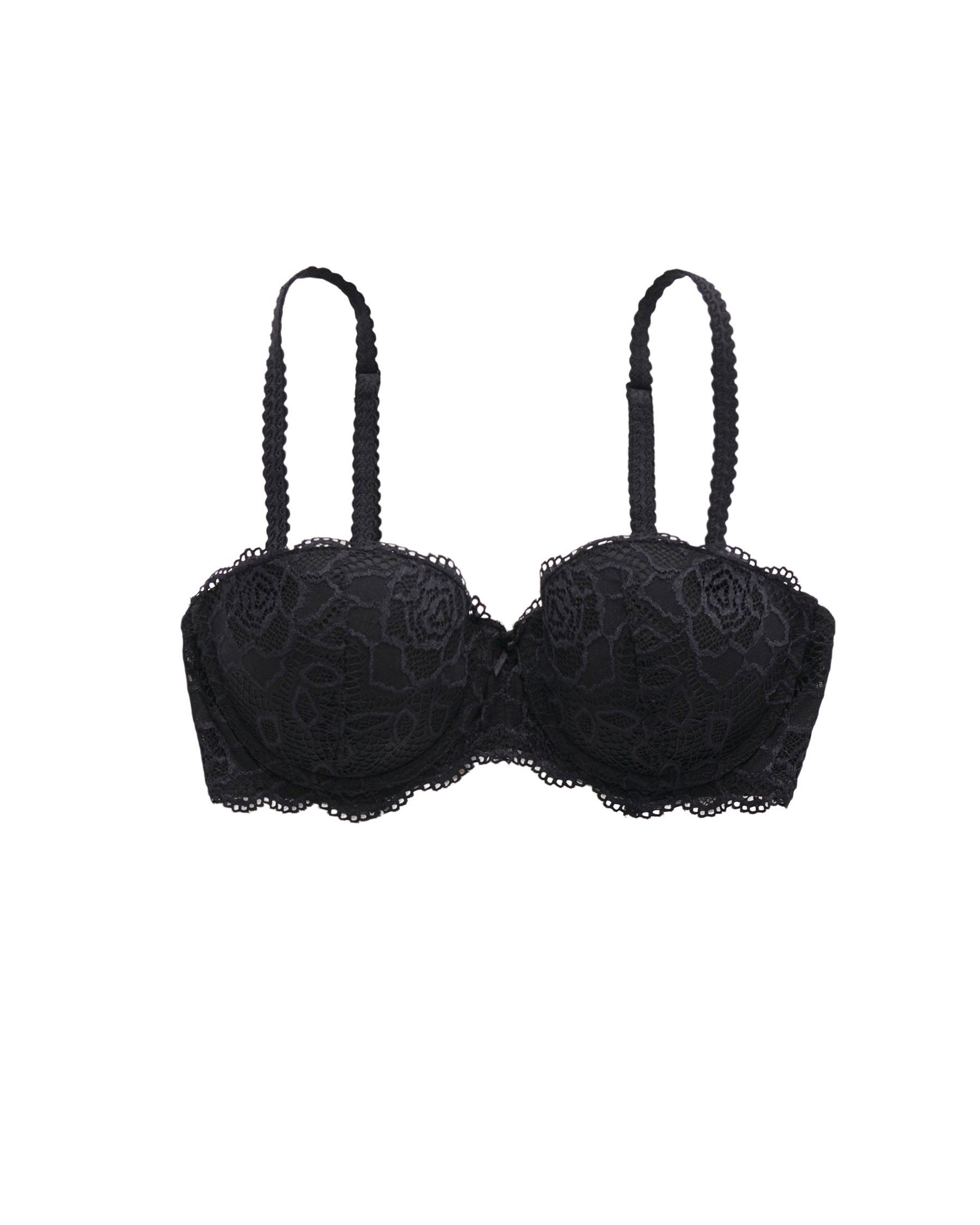 LA VIE EN ROSE Soutien-gorge push-up sans bretelles demi-buste Noir 596-115-0-00 - Voir13