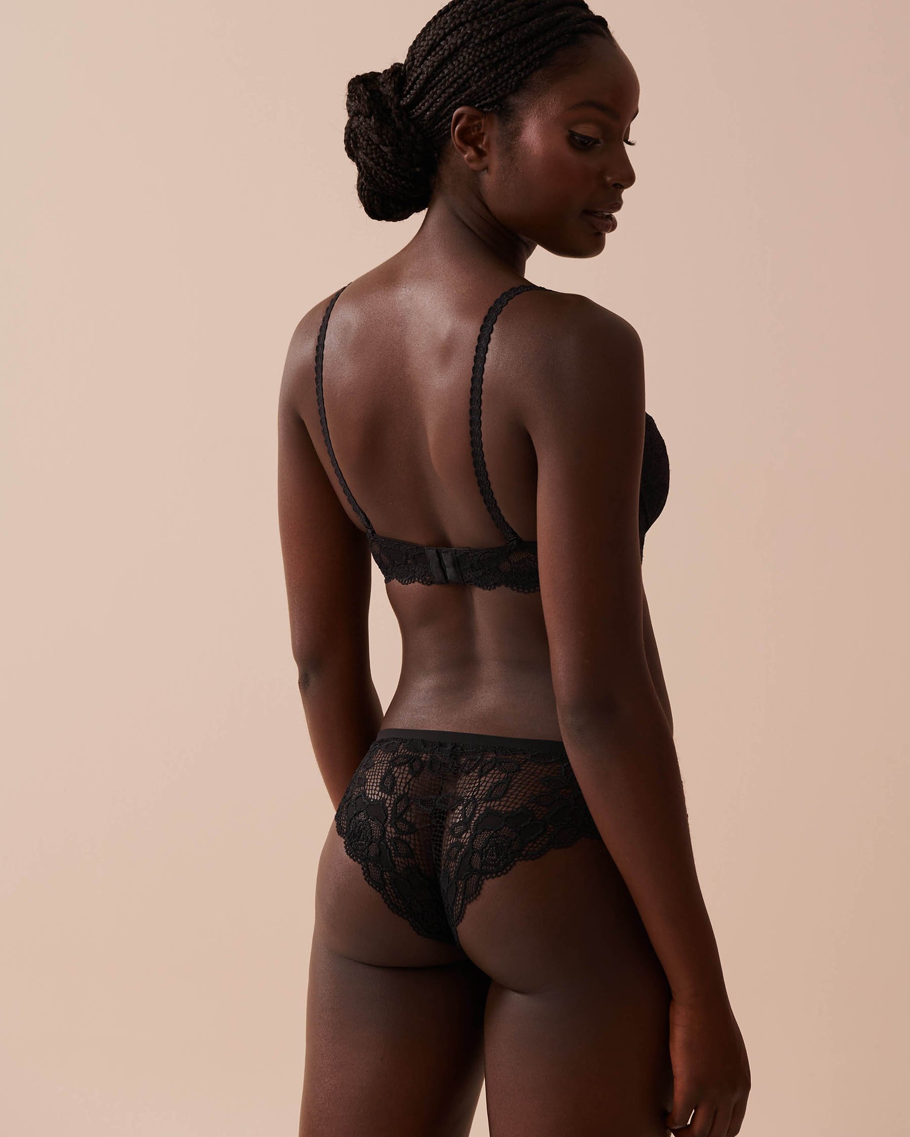 LA VIE EN ROSE Soutien-gorge push-up sans bretelles demi-buste Noir 596-115-0-00 - Voir3