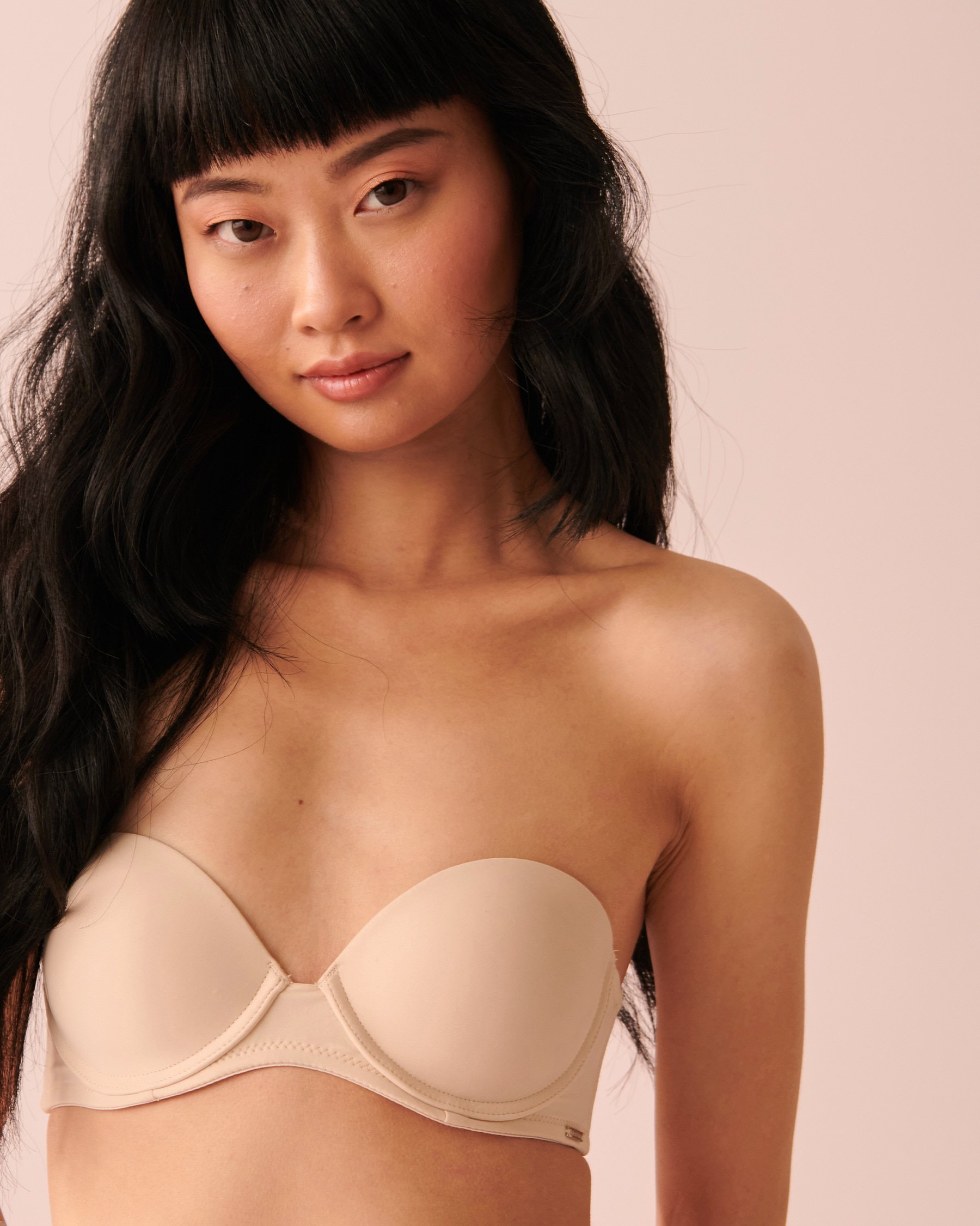 LA VIE EN ROSE Push-up Strapless Demi Bra Champagne 2040159 - View6