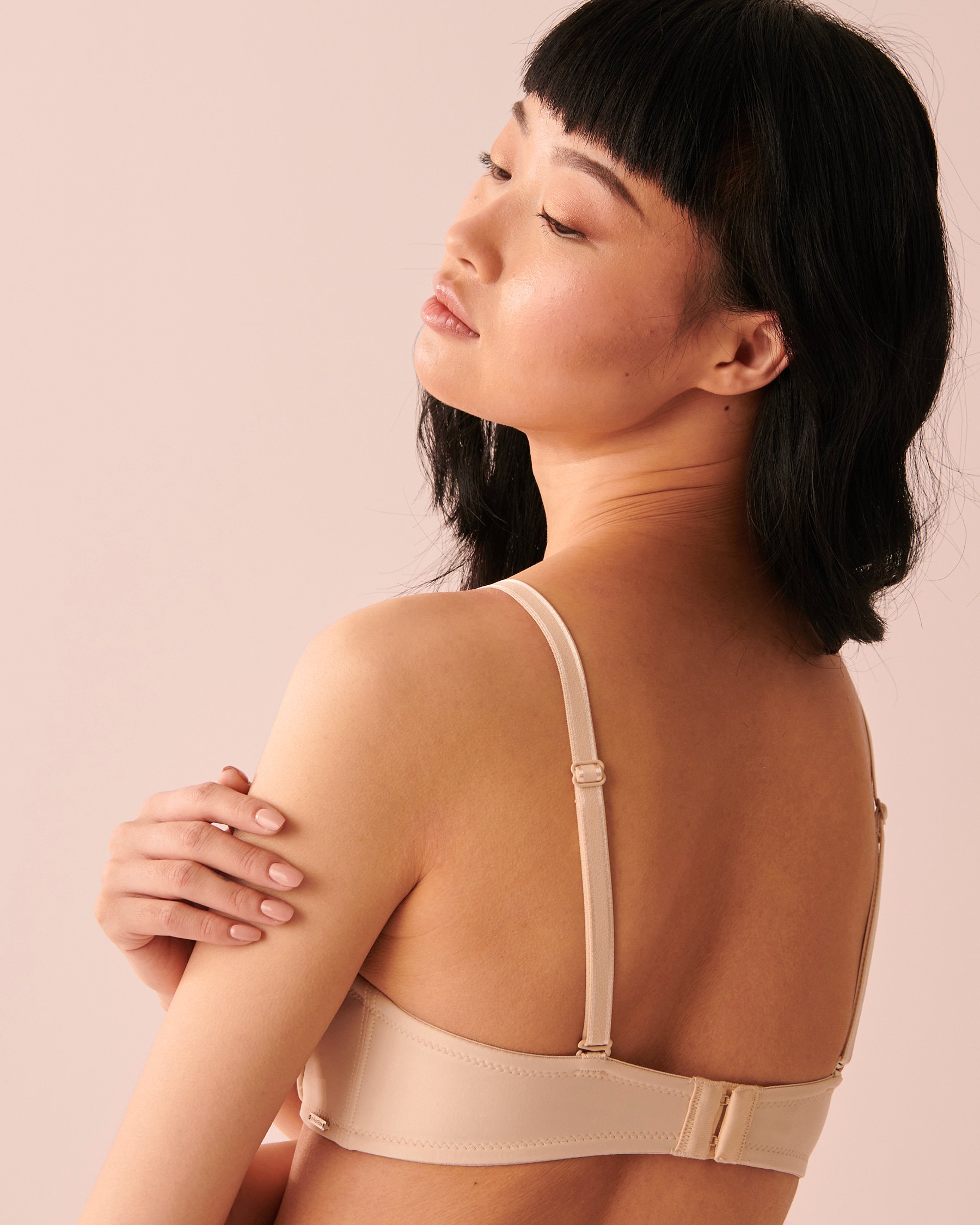 LA VIE EN ROSE Push-up Strapless Demi Bra Champagne 2040159 - View8