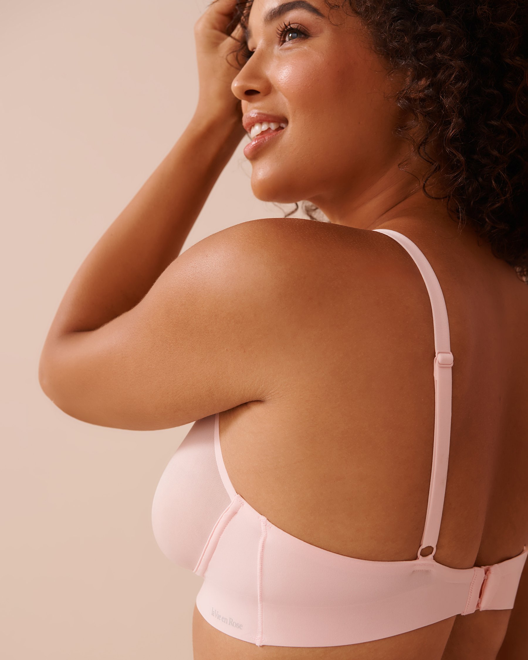 LA VIE EN ROSE Sheer Mesh Bralette Pink 10100152 - View3