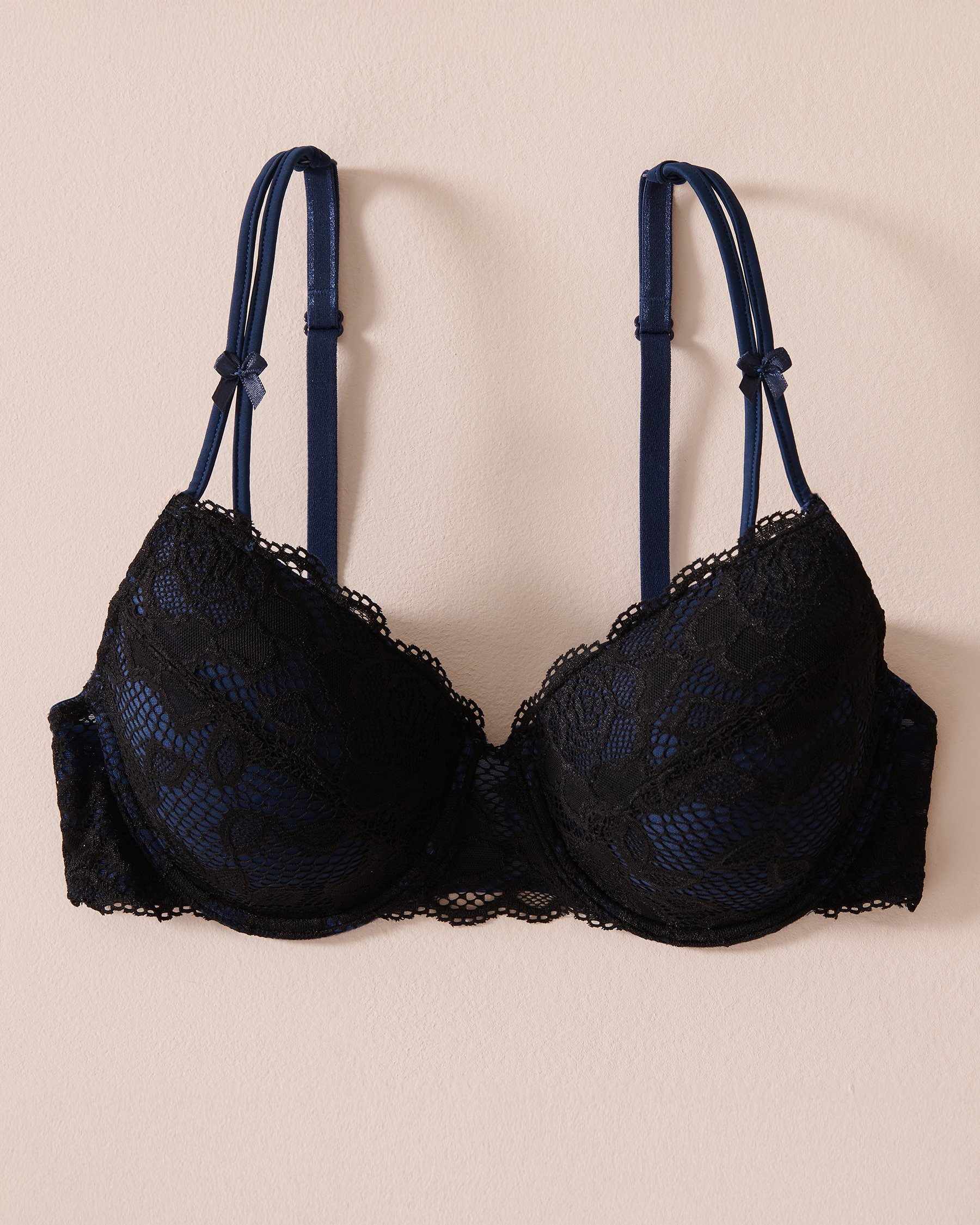 LA VIE EN ROSE Soutien-gorge mastectomie doublure légère Noir et bleu 389-110-0-98 - View1