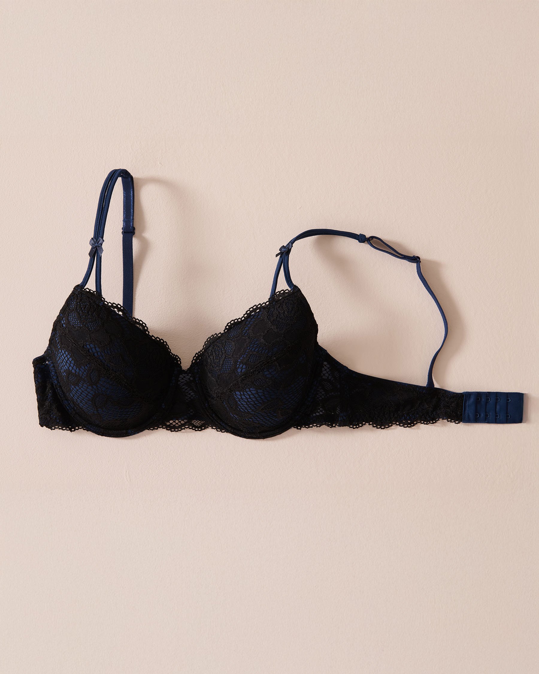 LA VIE EN ROSE Soutien-gorge mastectomie doublure légère Noir et bleu 389-110-0-98 - View3