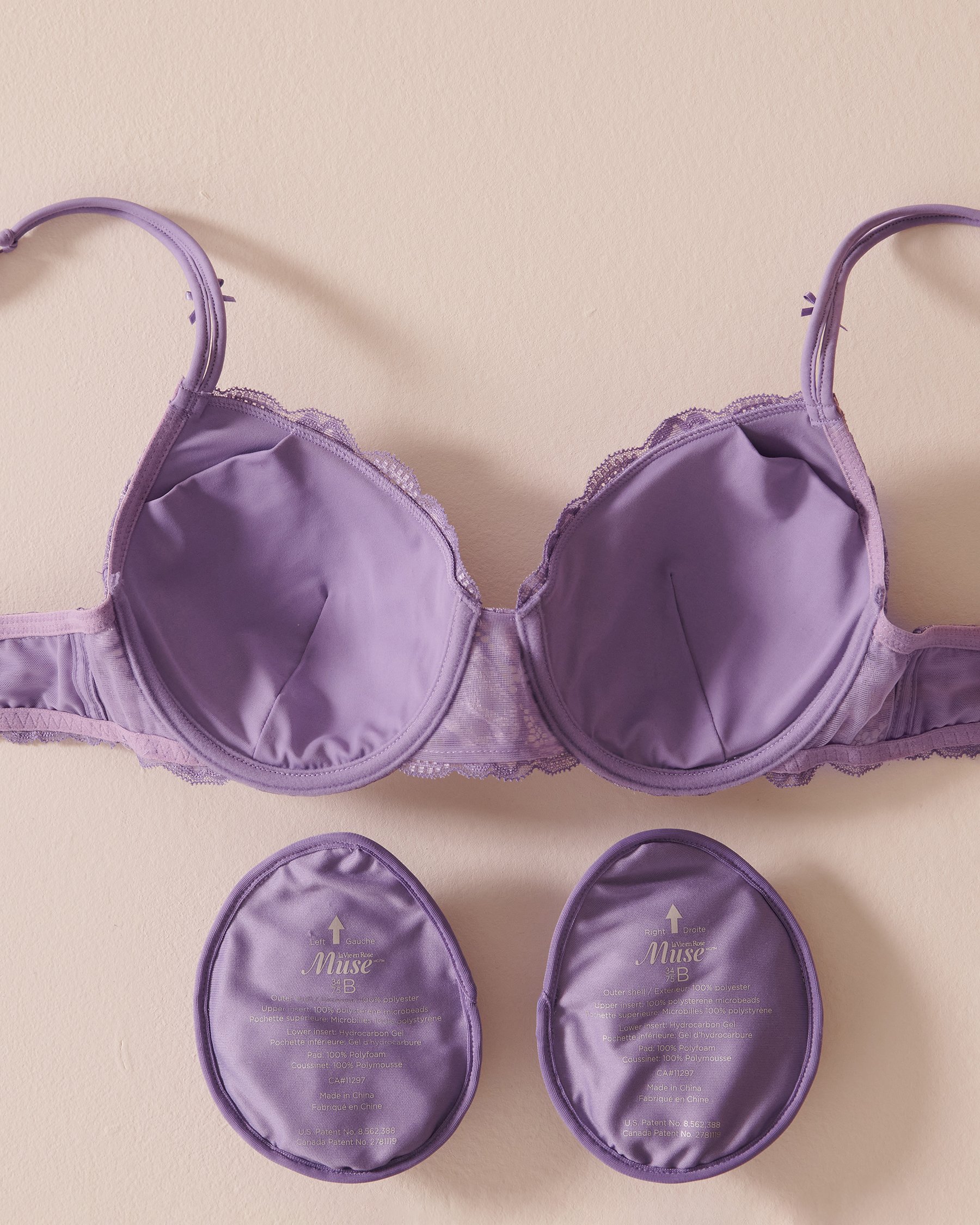 LA VIE EN ROSE Soutien-gorge mastectomie doublure légère Mauve 10200373 - View2