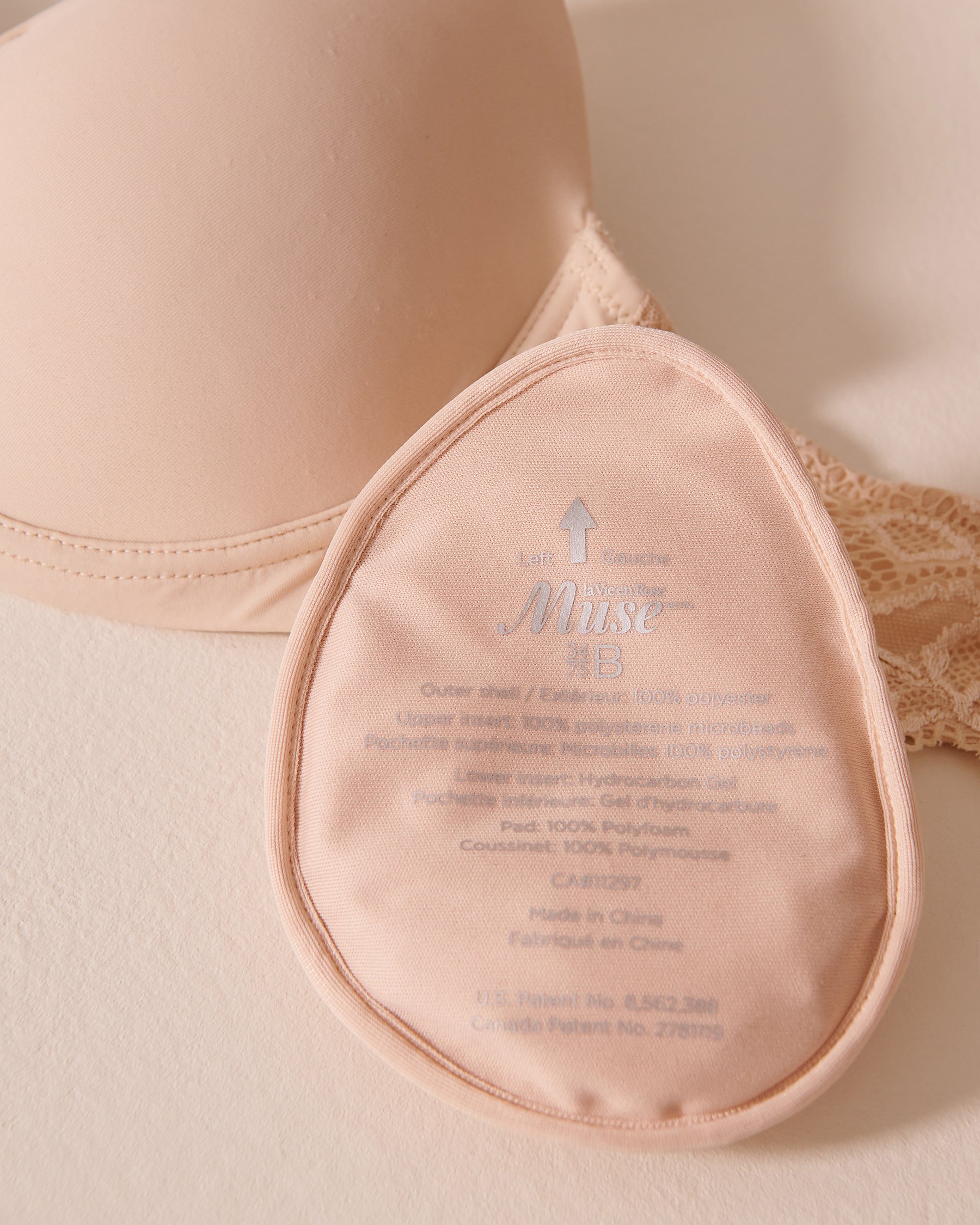 LA VIE EN ROSE Soutien-gorge mastectomie doublure légère sans armatures Champagne 389-110-4-00 - View2