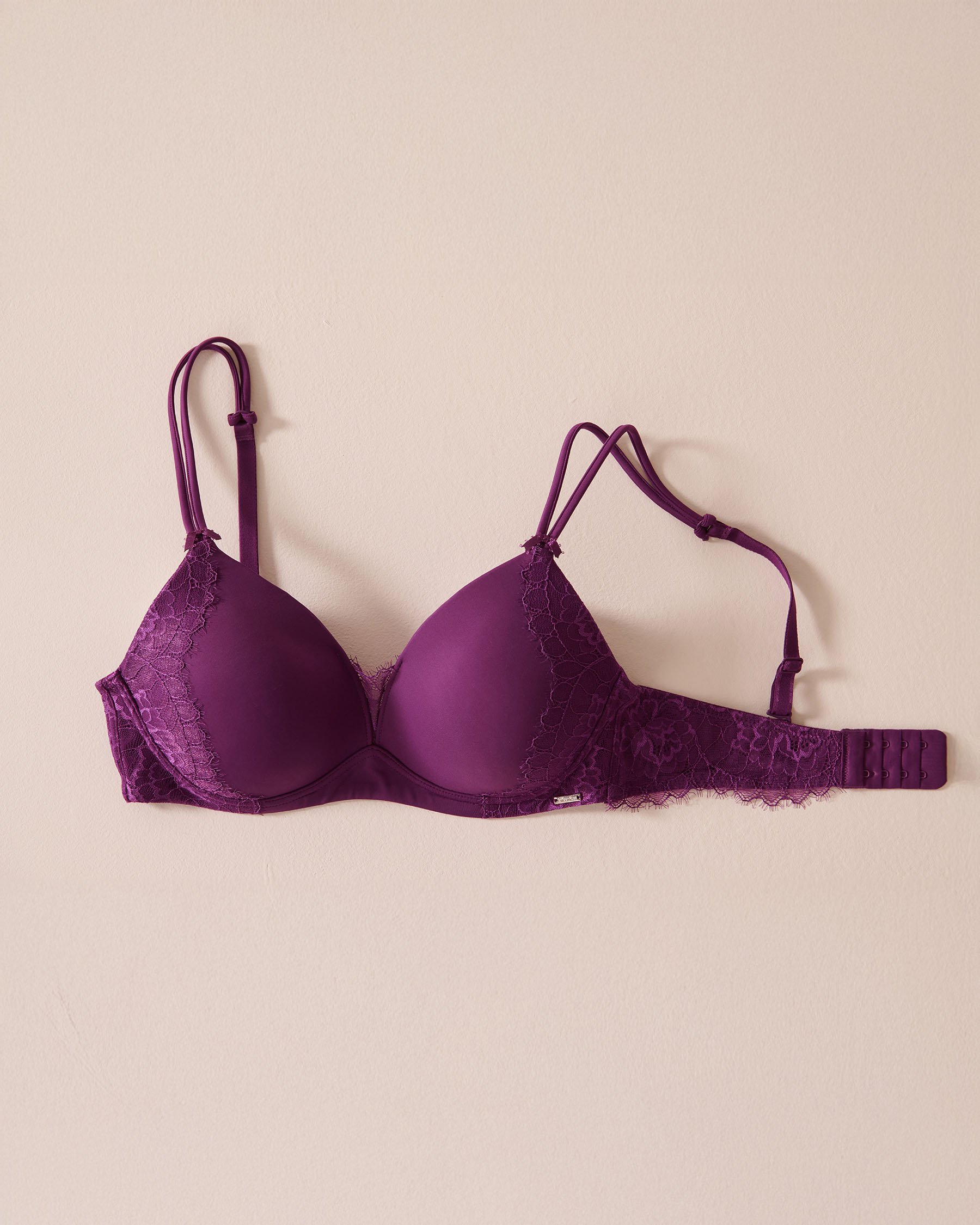 LA VIE EN ROSE Soutien-gorge mastectomie doublure légère sans armatures Violet vibrant 10200422 - View3