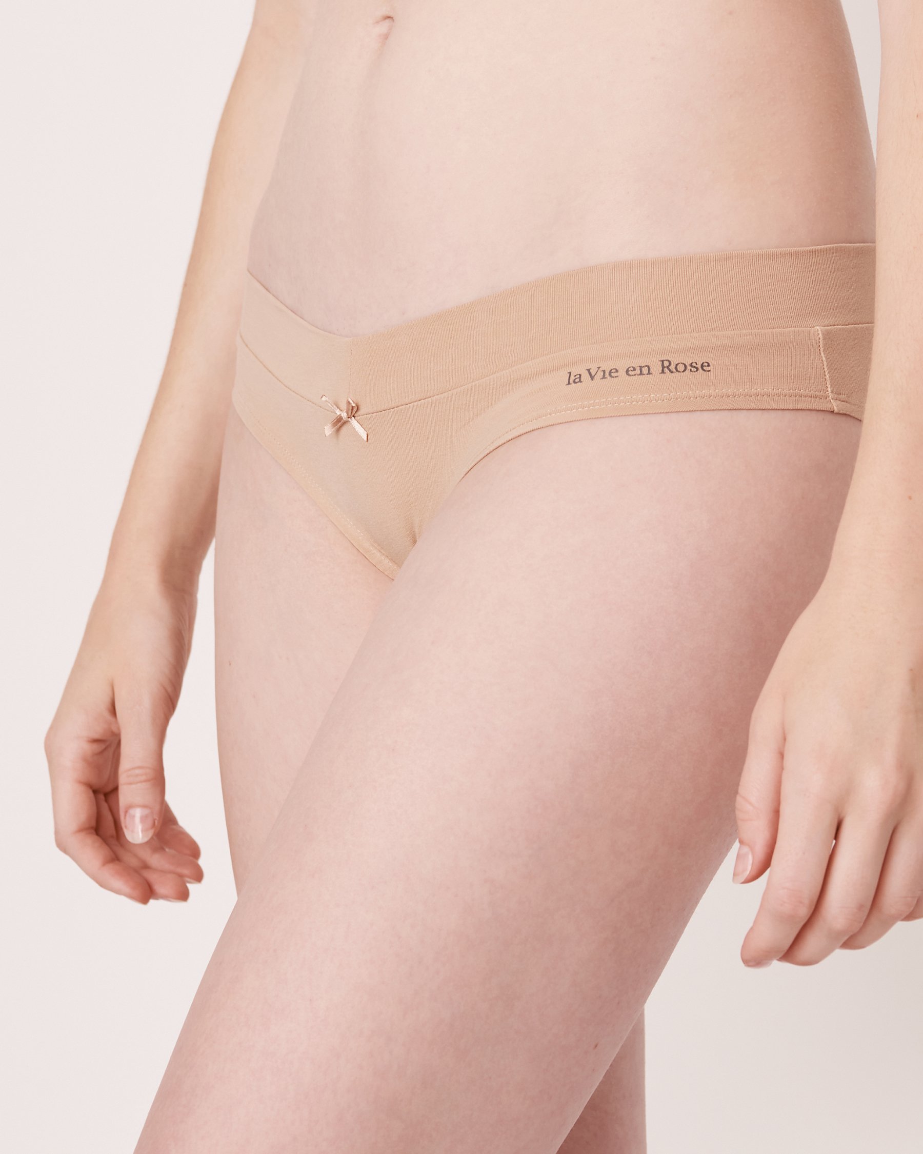 LA VIE EN ROSE 5-Pack Cotton Bikini Panty Black/Latte 564212000-5P - View3