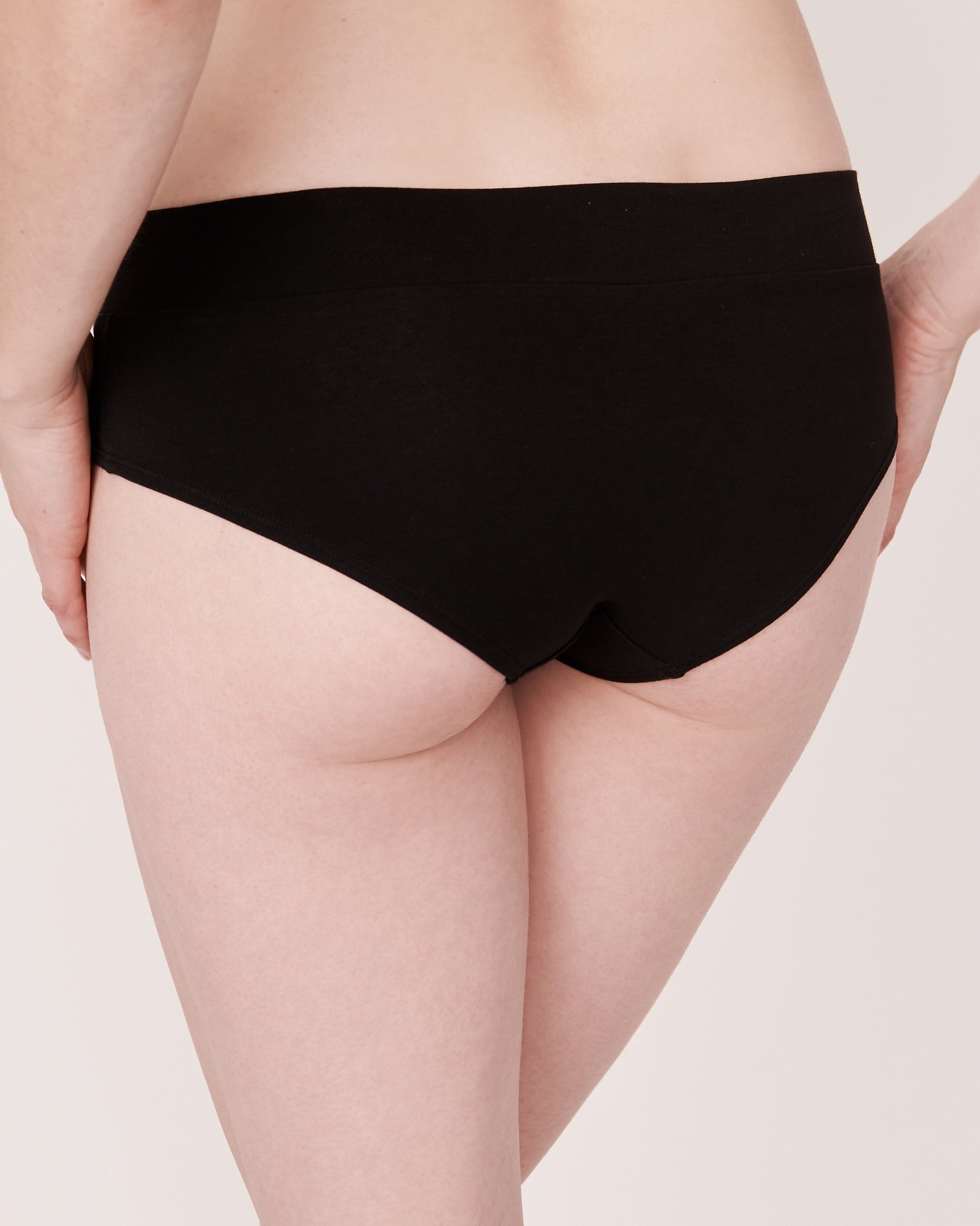 LA VIE EN ROSE 6-Pack Cotton Hiphugger Panty Black/Beige 20100420 - View3