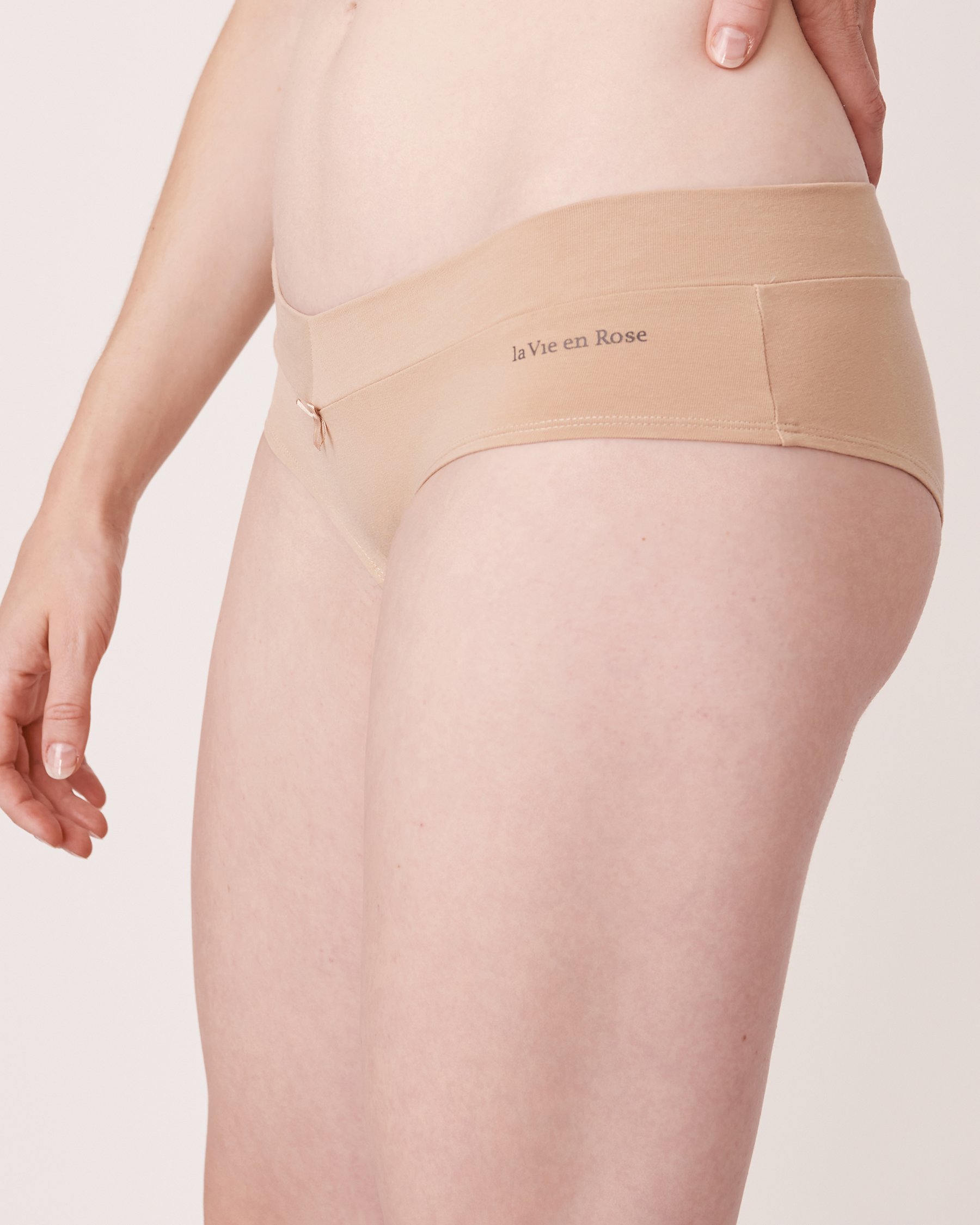 LA VIE EN ROSE 6-Pack Cotton Hiphugger Panty Black/Beige 20100420 - View4