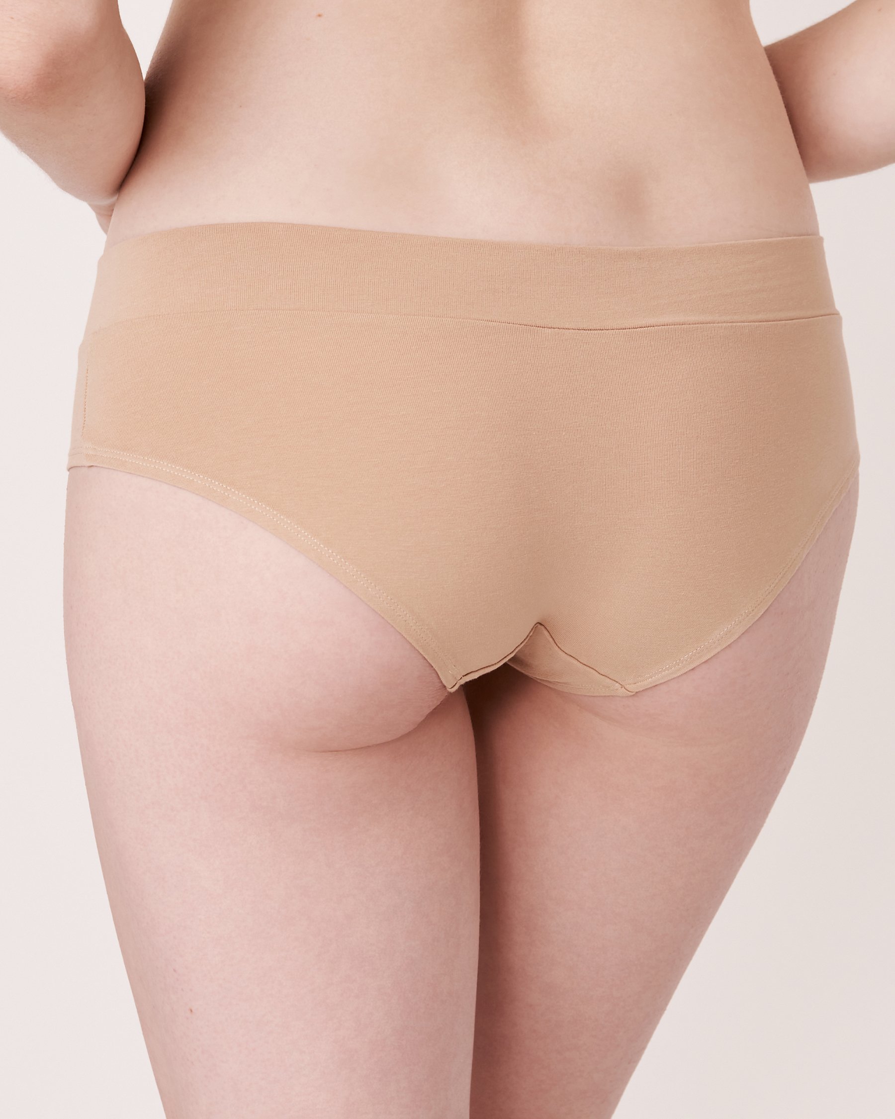 LA VIE EN ROSE Lot de 6 culottes aux hanches en coton Noir/Beige 20100420 - Voir5