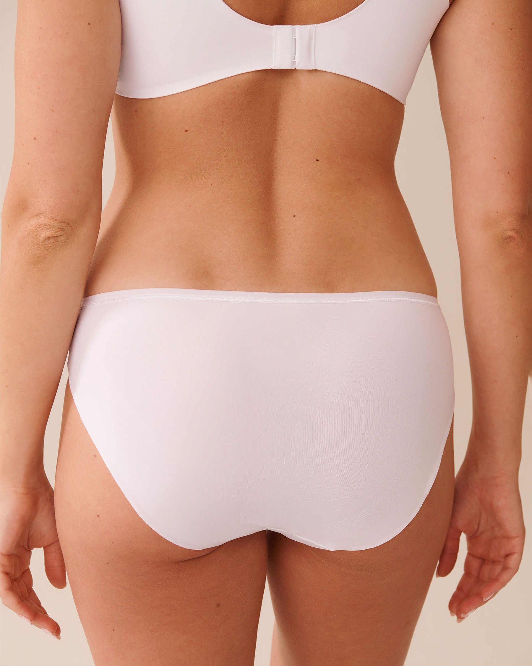 LA VIE EN ROSE Culotte bikini microfibre dos lisse Blanc 169-122-0-00 - Voir2