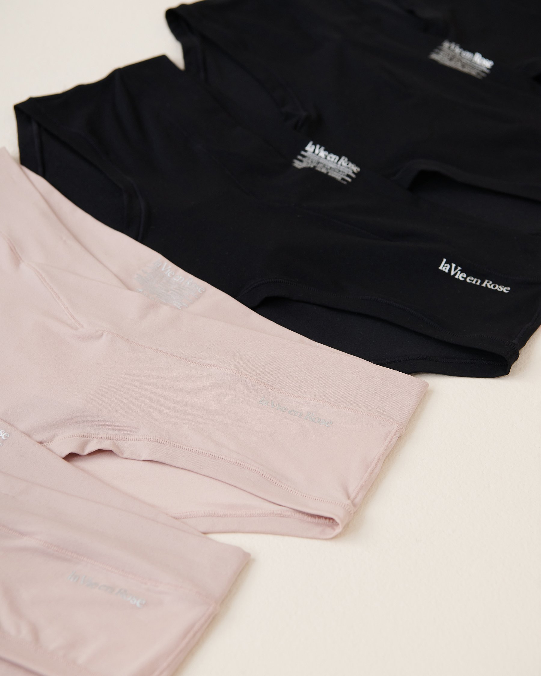 LA VIE EN ROSE 5-Pack Perfect Fit Hiphugger Panty Black/Shadow Grey 20200476 5PK - View2