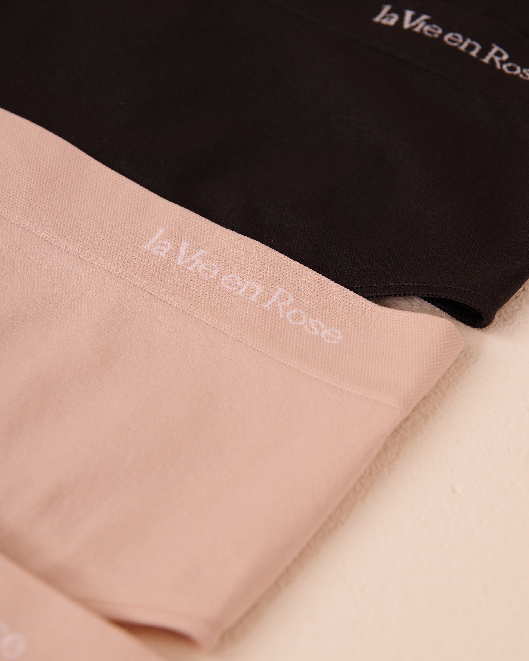 LA VIE EN ROSE 5-Pack Seamless Fabric High Waist Thong Panty Black/Shadow Grey 20200496 5PK - View3