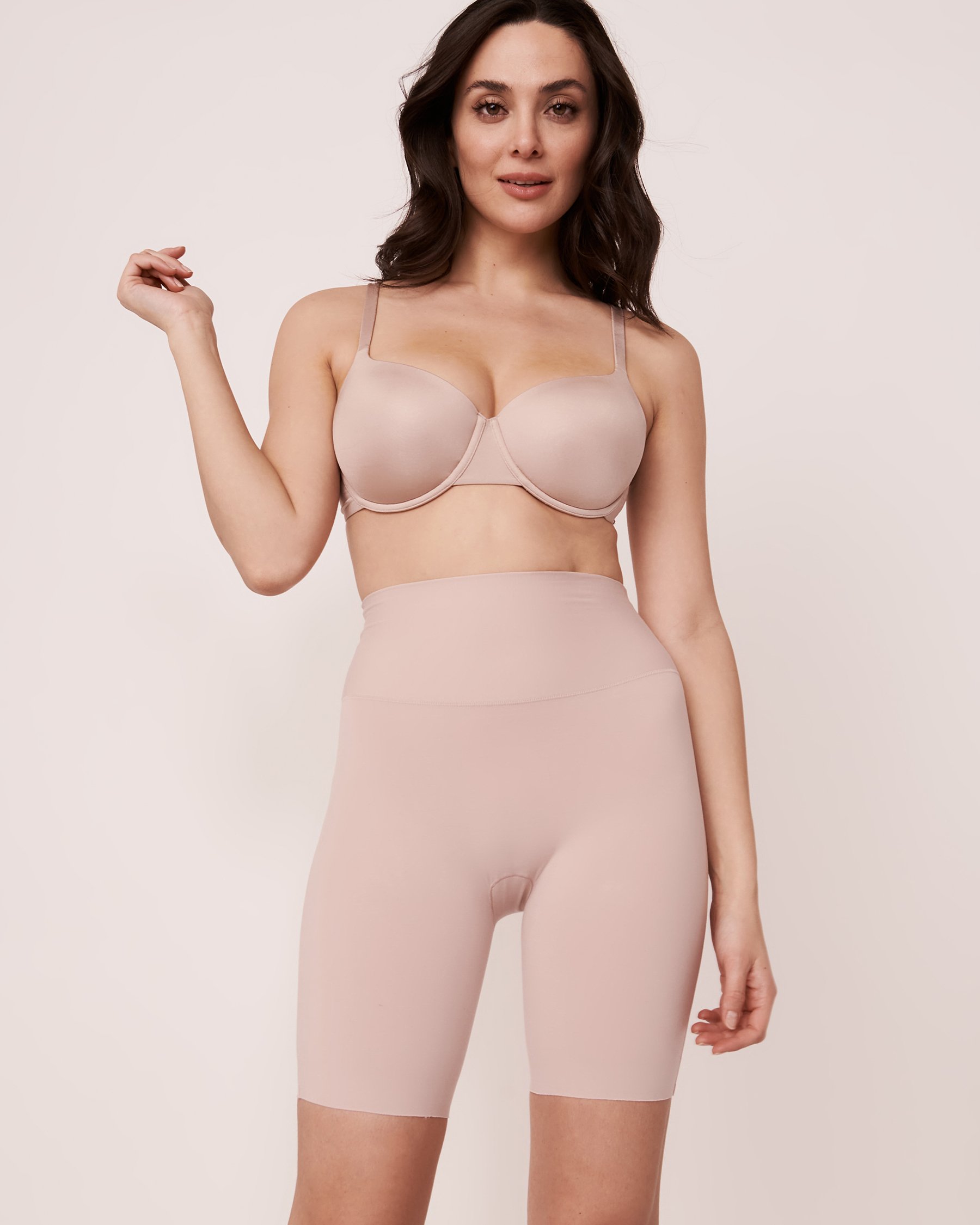 LA VIE EN ROSE Cotton Shaping Shorts Shadow grey 30200001 - View7