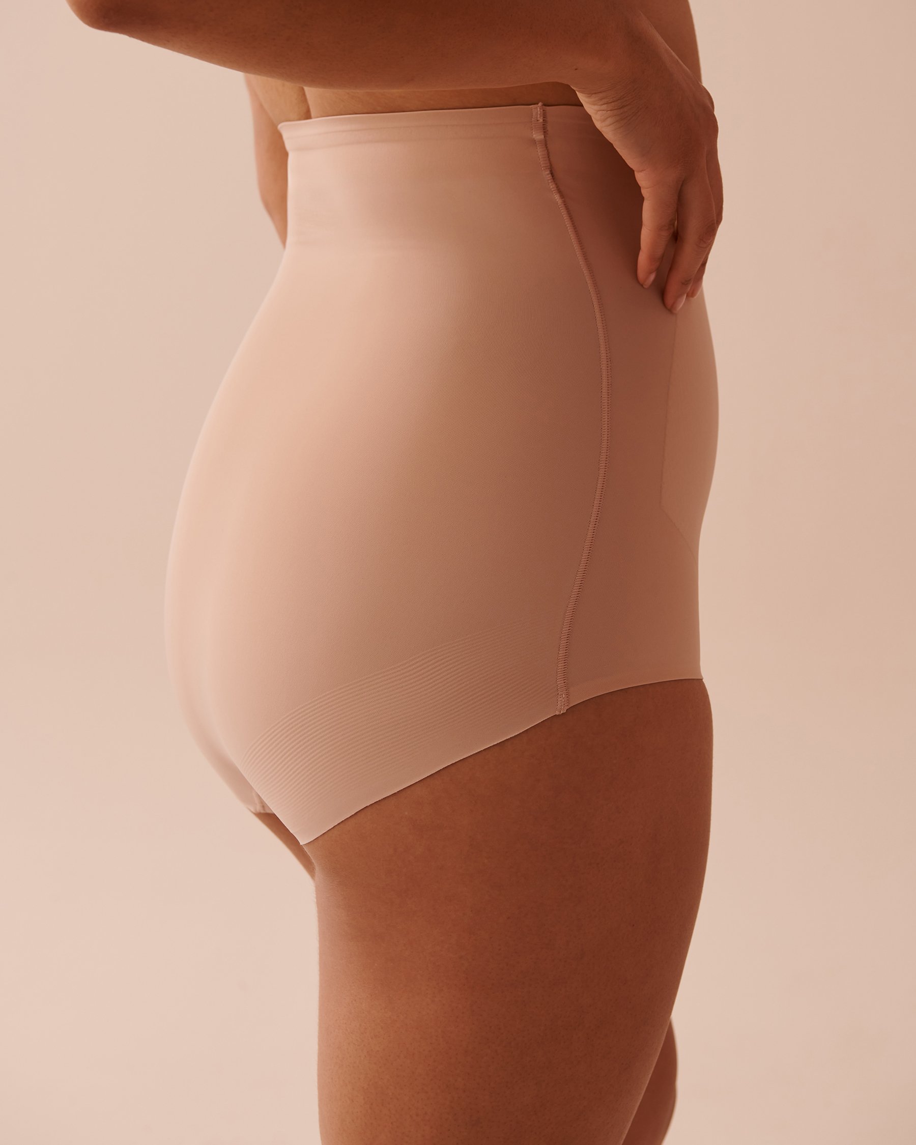 LA VIE EN ROSE Microfiber High Waist Shaping Bikini Panty Latte 30200009 - View4