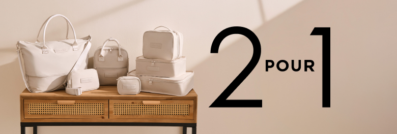 2 pour 1 sur les accessoires de voyage