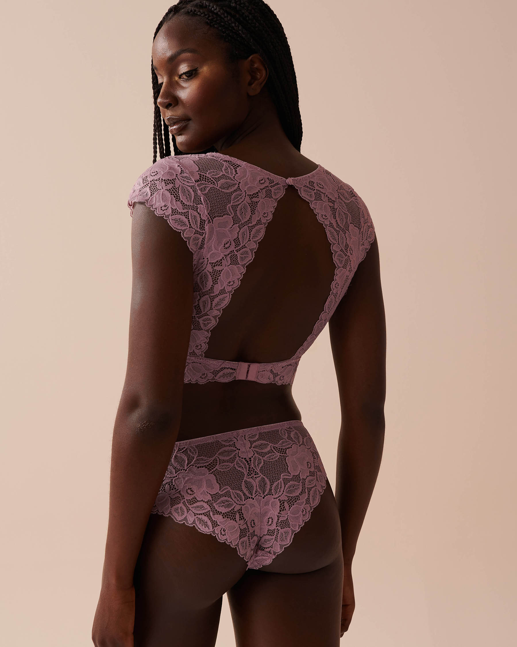 LA VIE EN ROSE Lace 2-piece Set Dusty Orchid 60400043 - View2