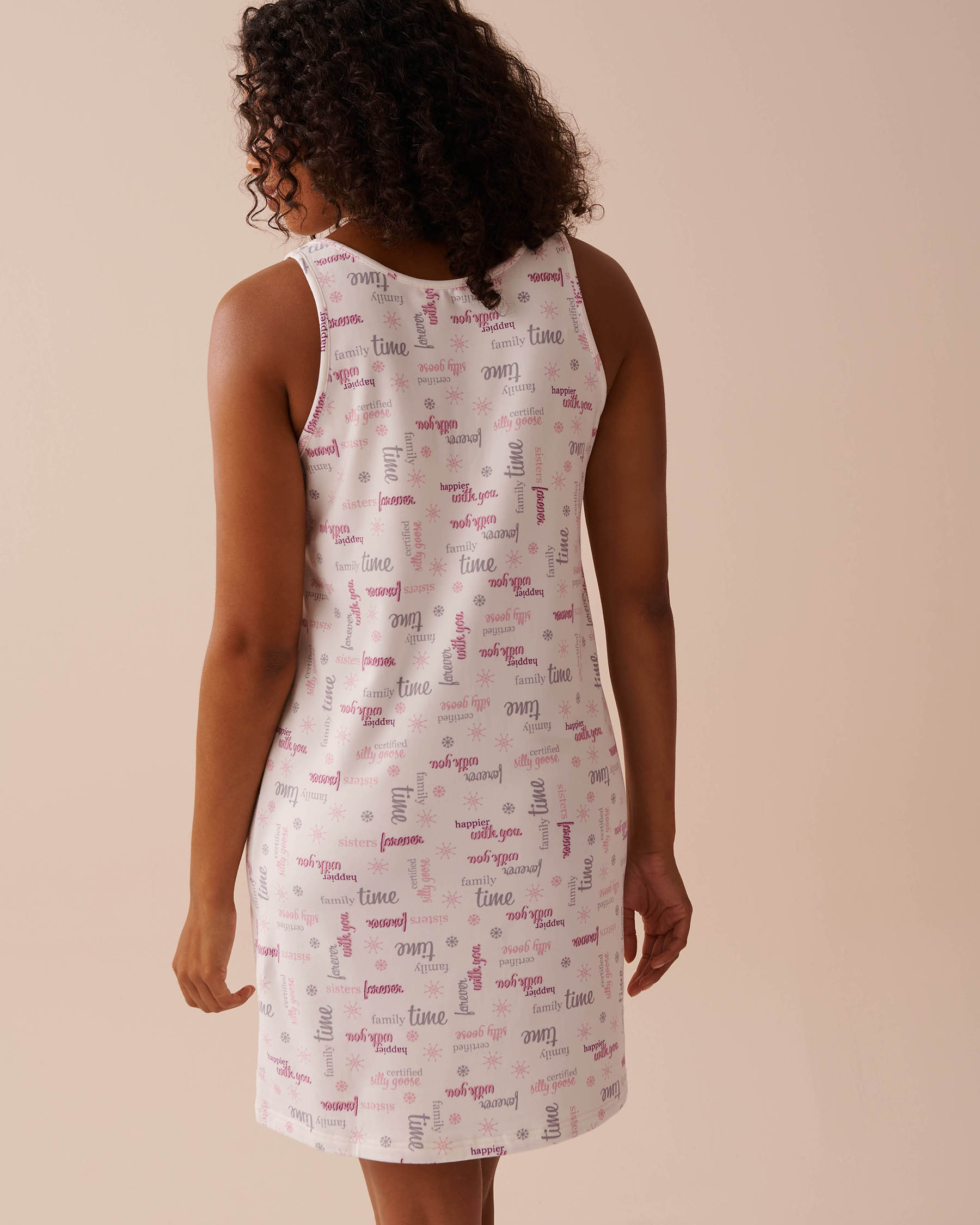 LA VIE EN ROSE Cozy Nightie Quotes 40500380 - View2