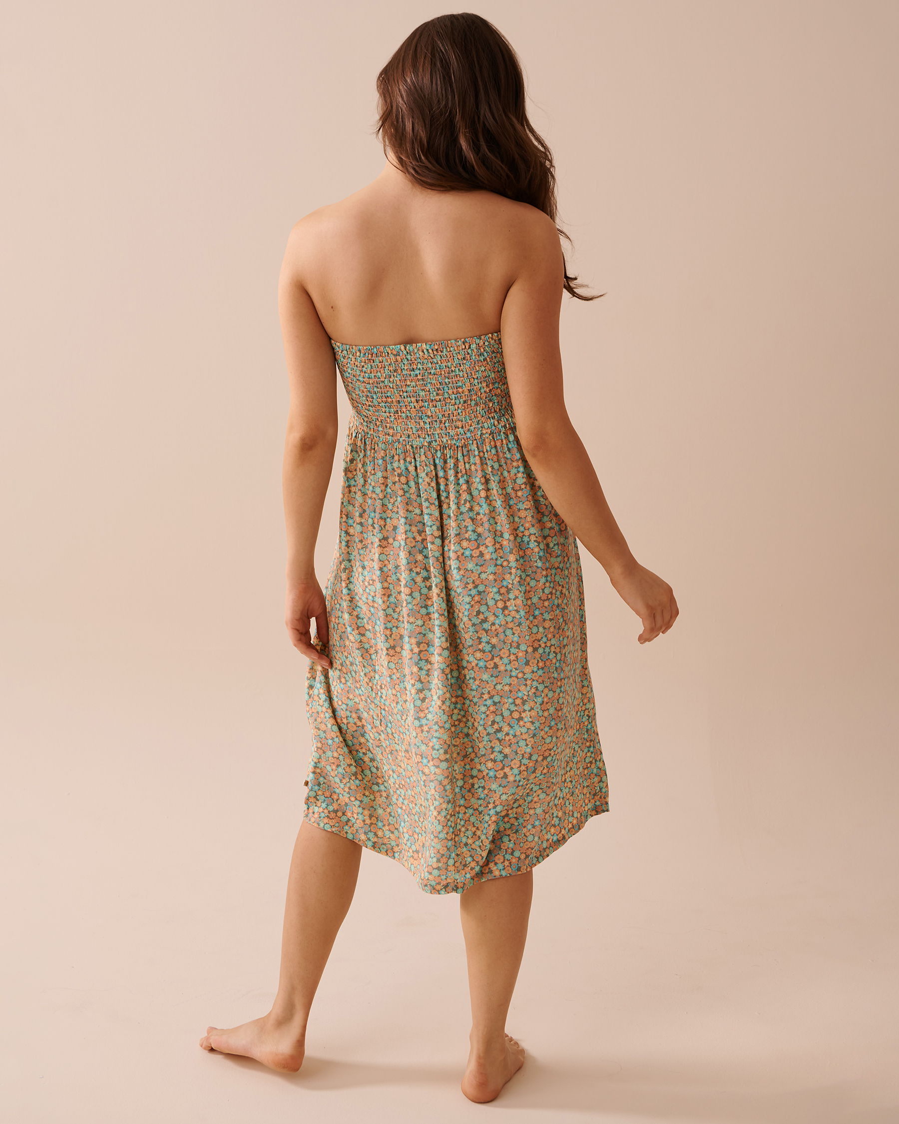 LA VIE EN ROSE AQUA Convertible Strapless Dress Floral Cocktail 80300090 - View2