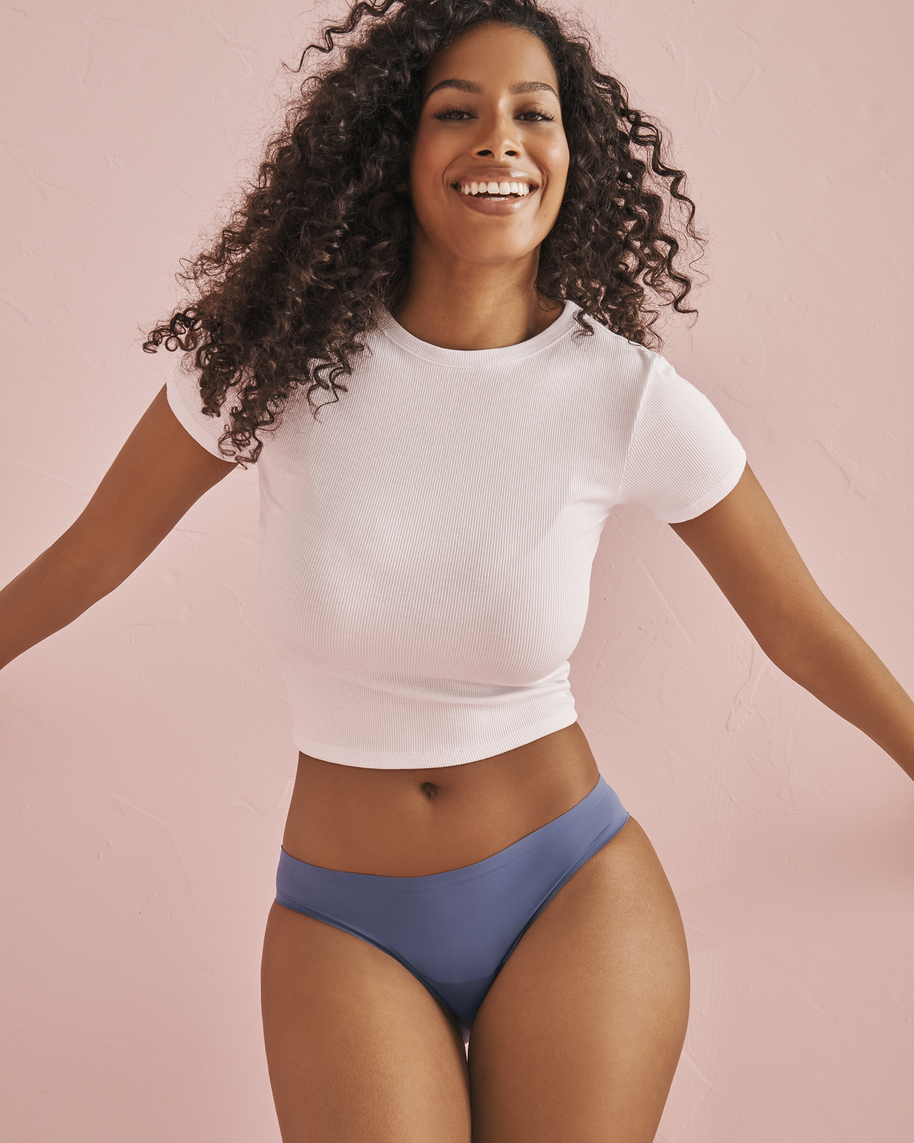 LA VIE EN ROSE Regular Absorbency Bikini Period Panty Grey Blue 20400017 - View2