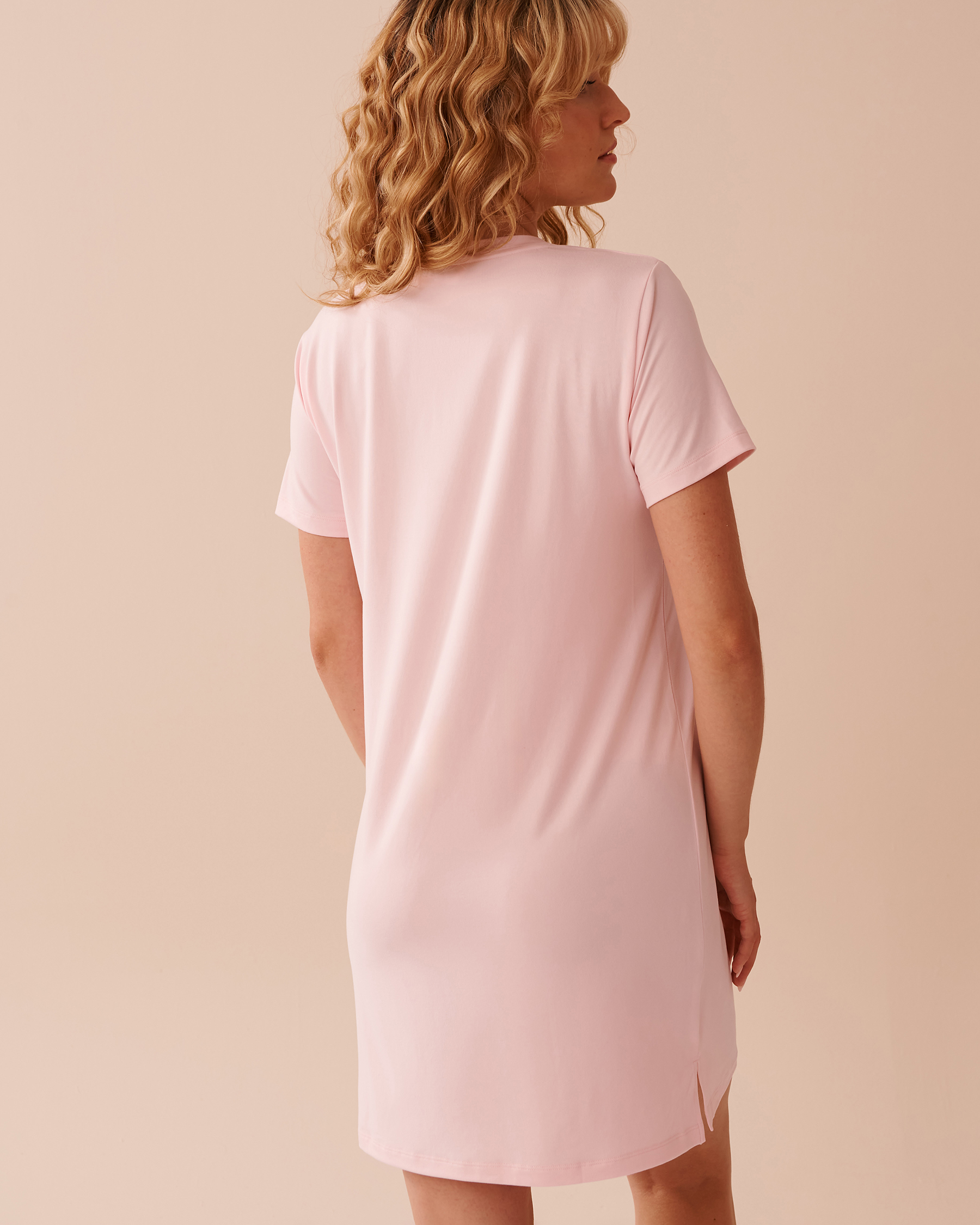 LA VIE EN ROSE Teddy Bear Print Super Soft Sleepshirt 3 Fairy Pink 40500411 - View2