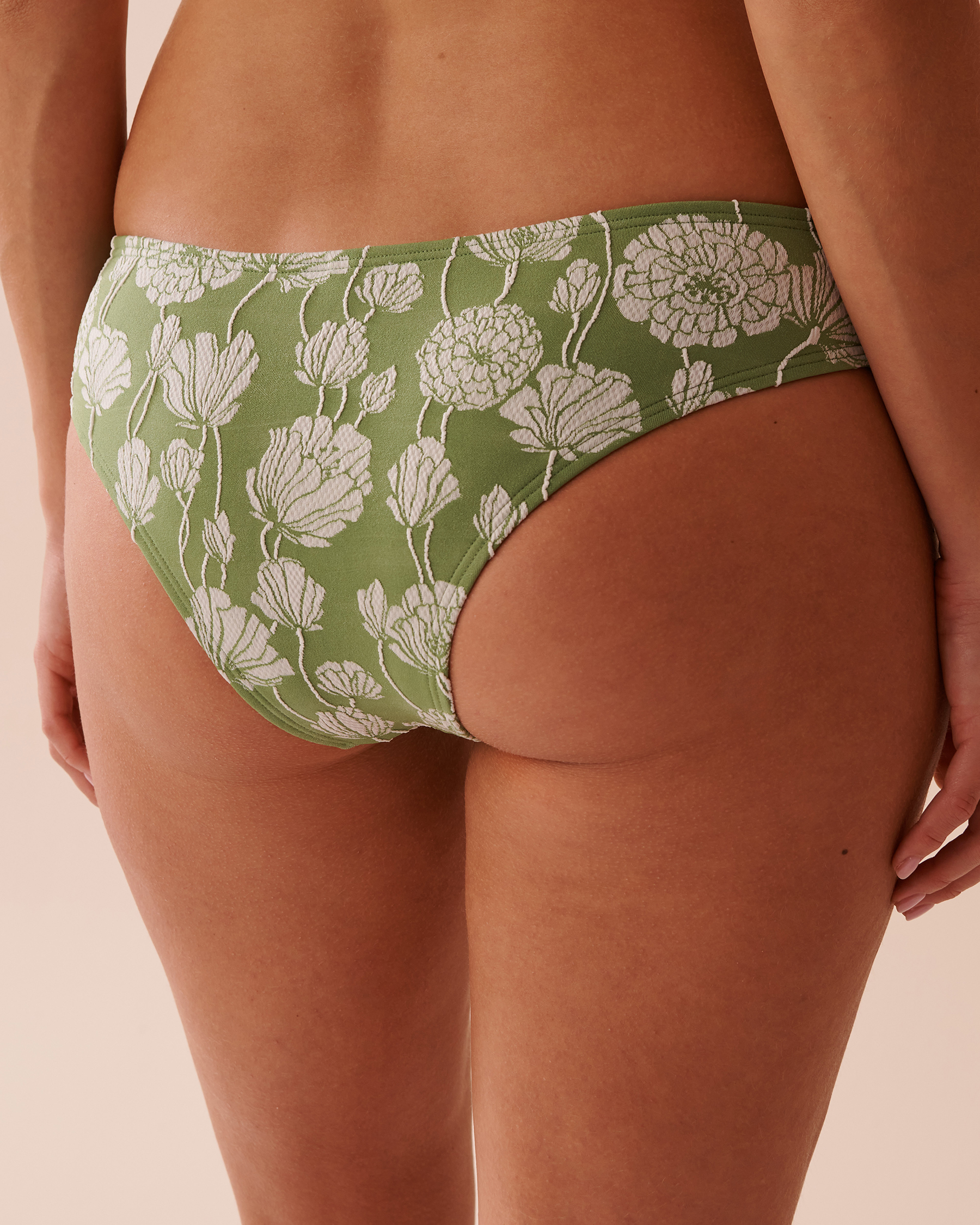 LA VIE EN ROSE AQUA POPPY FIELD Jacquard Cheeky Bikini Bottom Poppy Field 70300676 - View2