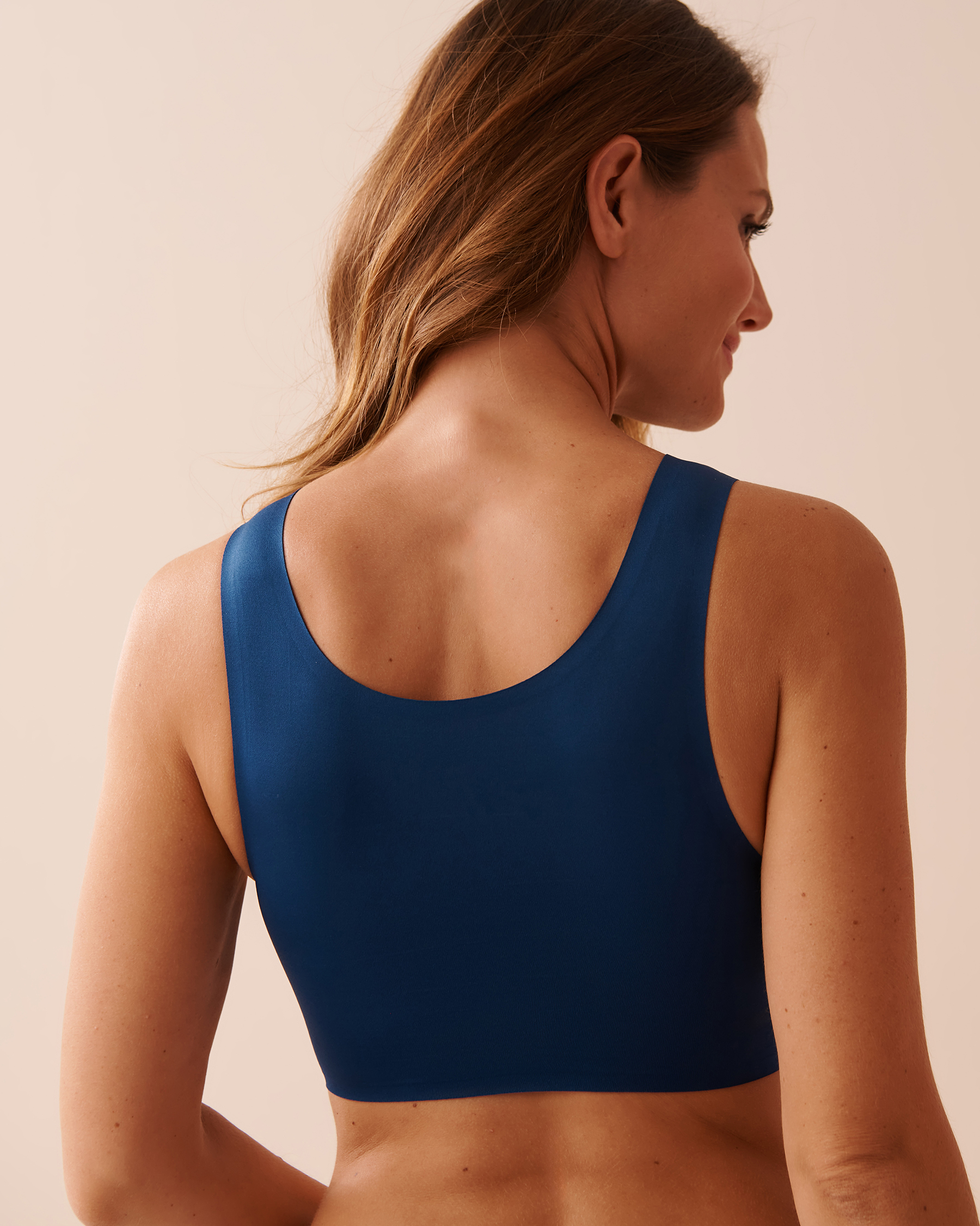 LA VIE EN ROSE Lightly Lined Full Coverage Lounge Tank Bra Navy Blue 534-113-0-00 - View2