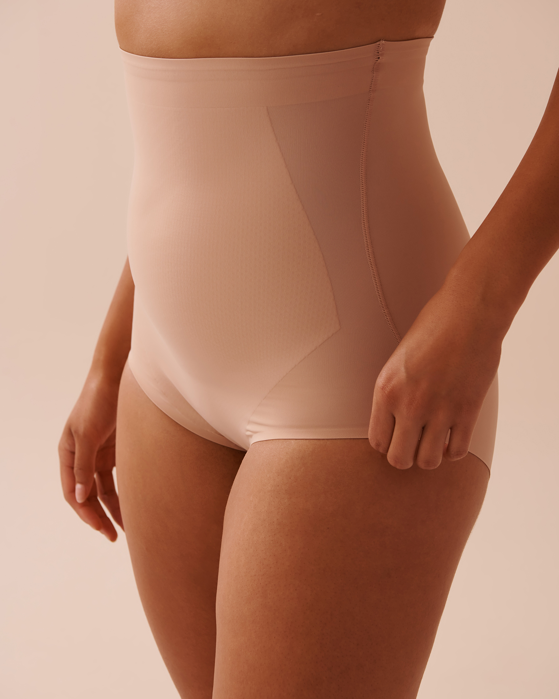 LA VIE EN ROSE Microfiber High Waist Shaping Bikini Panty Latte 30200009 - View2