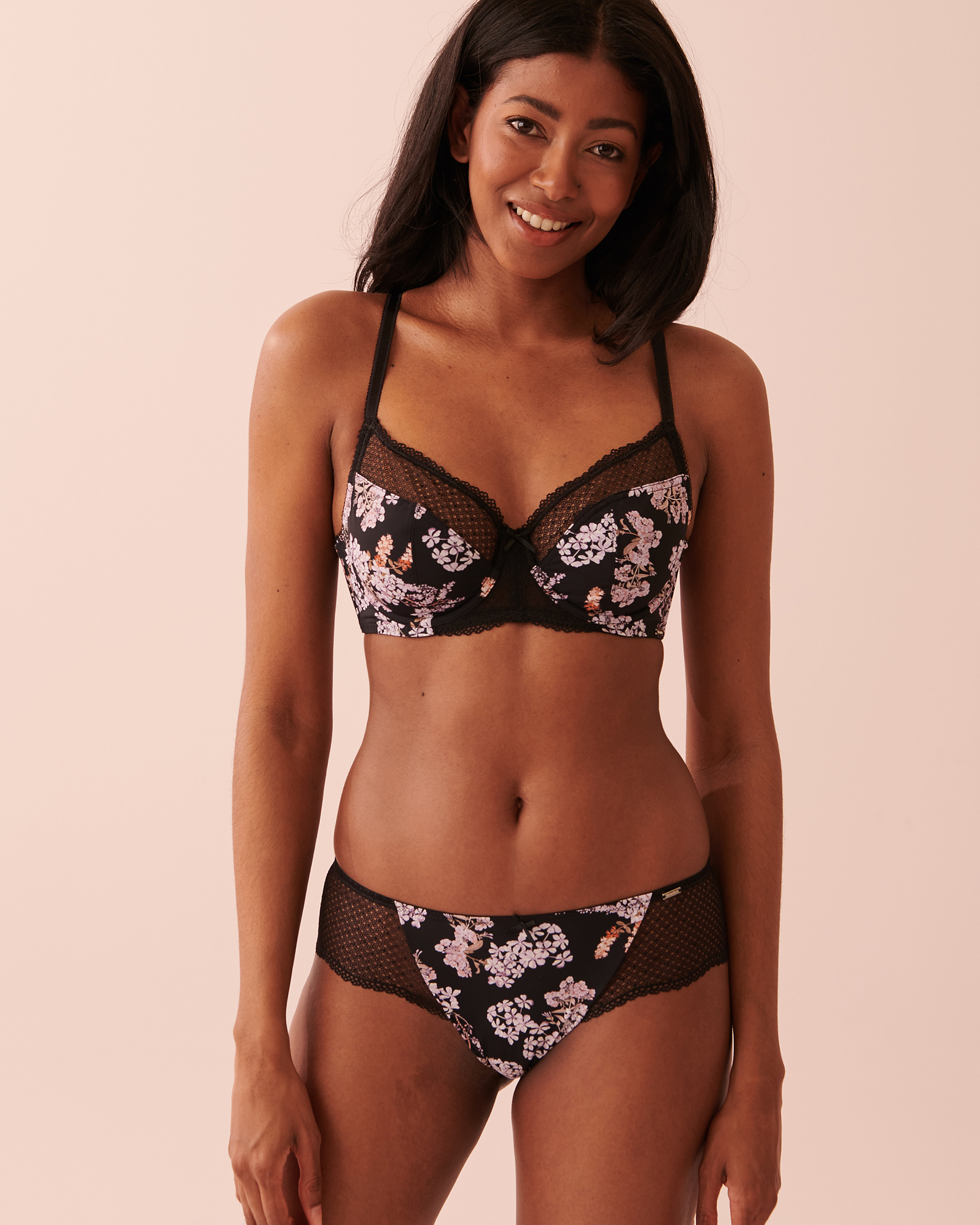 LA VIE EN ROSE Unlined Floral Bra Enchanted forest 10100115 - View1