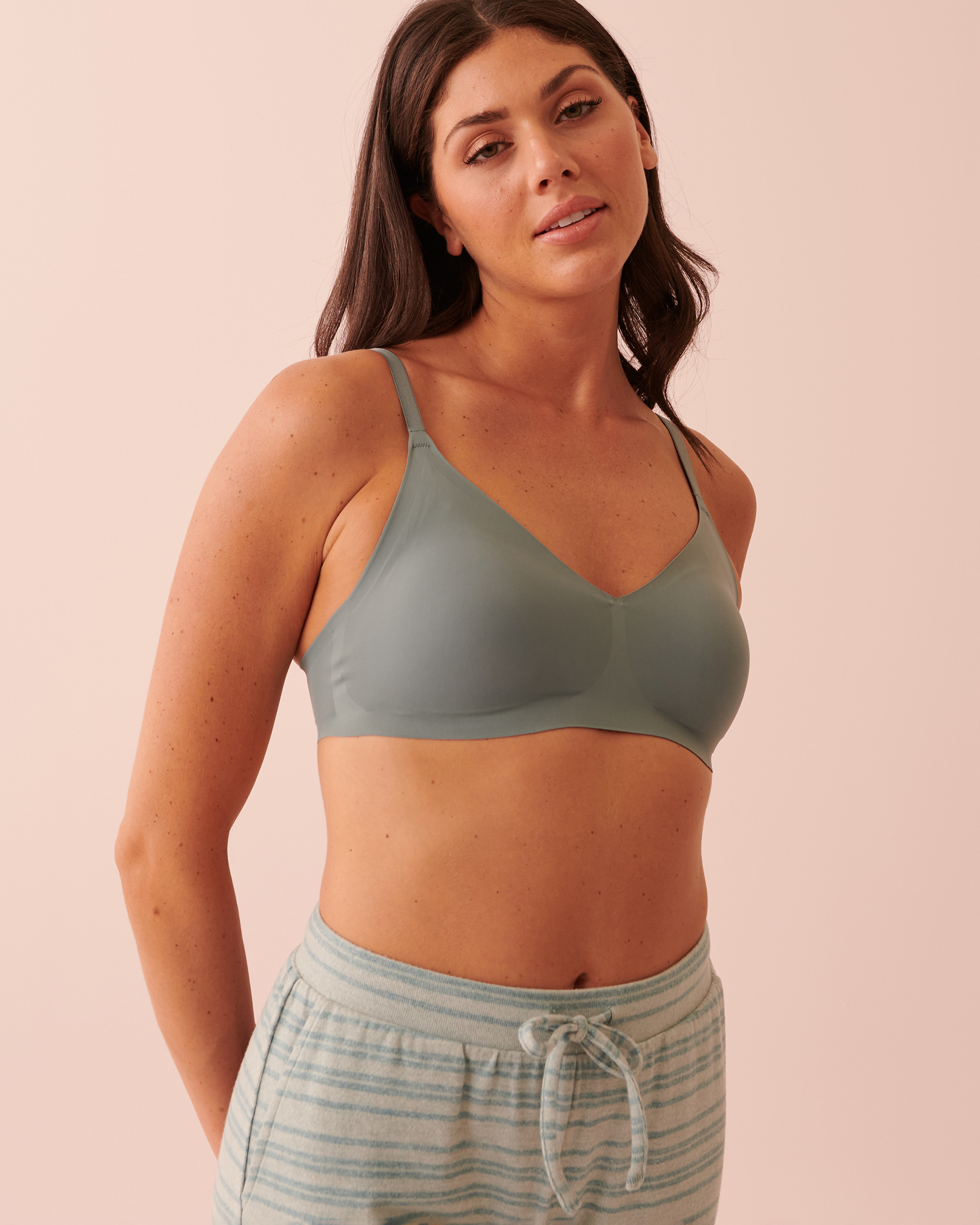 LA VIE EN ROSE Bralette lounge push-up Bleu brume 10300115 - View1