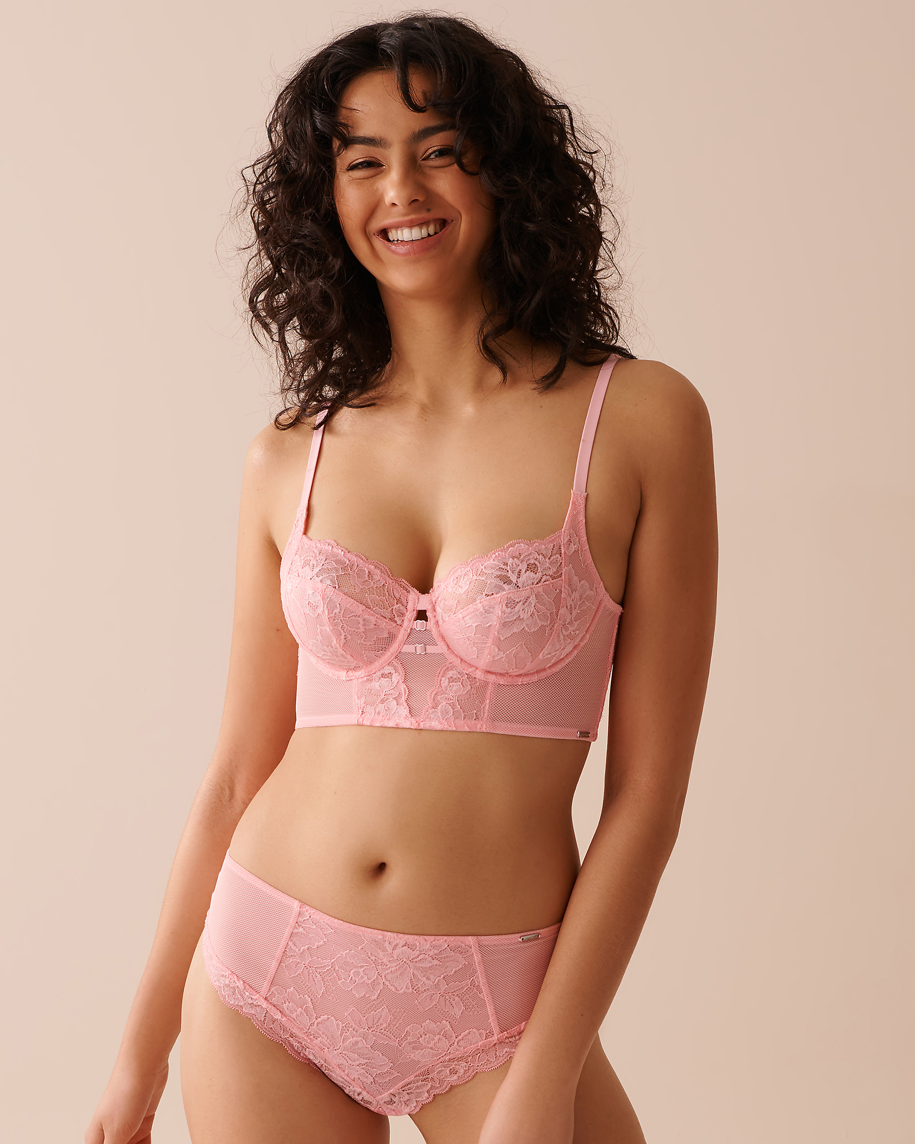 LA VIE EN ROSE Soutien-gorge sans doublure couvrant Rose bonbon 10100142 - View1