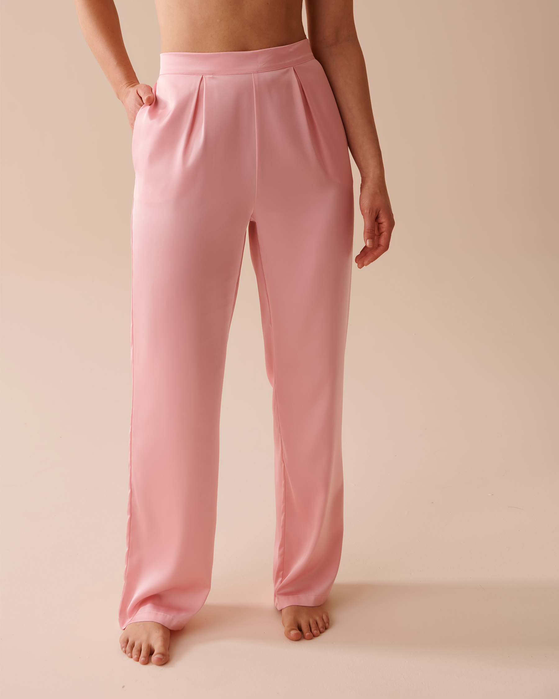 LA VIE EN ROSE Satin Pants Candy Pink 60200100 - View1